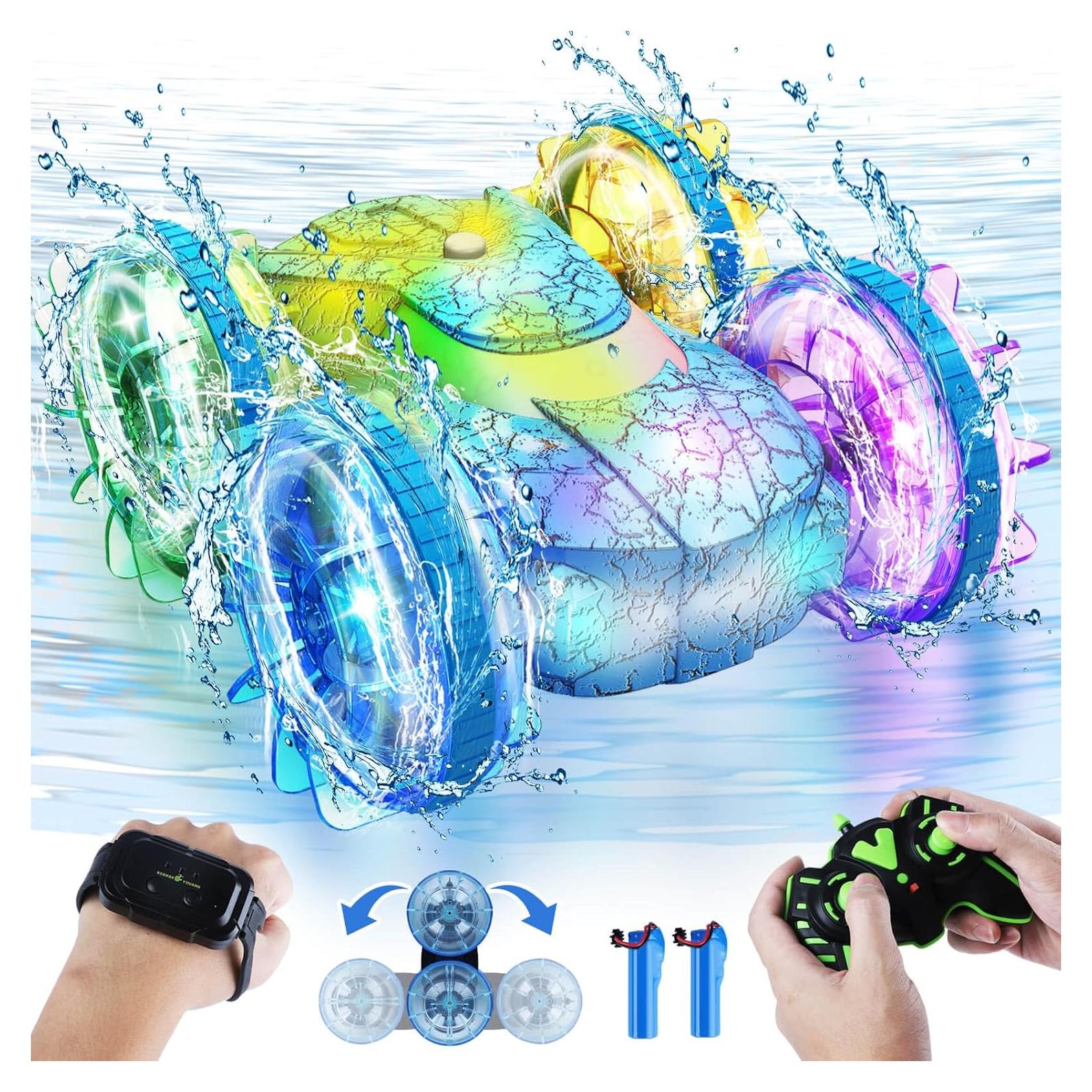 Coche RC Anfibio PIKARO 4WD Impermeable 360° Azul