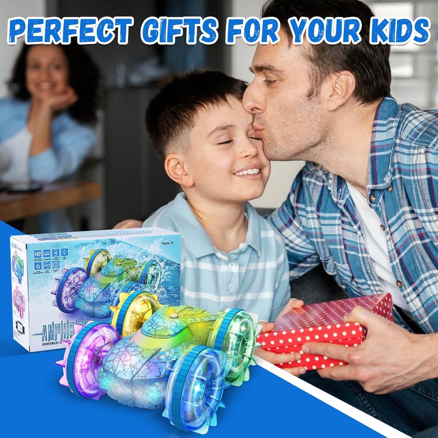 Coche RC Anfibio PIKARO 4WD Impermeable 360° Azul