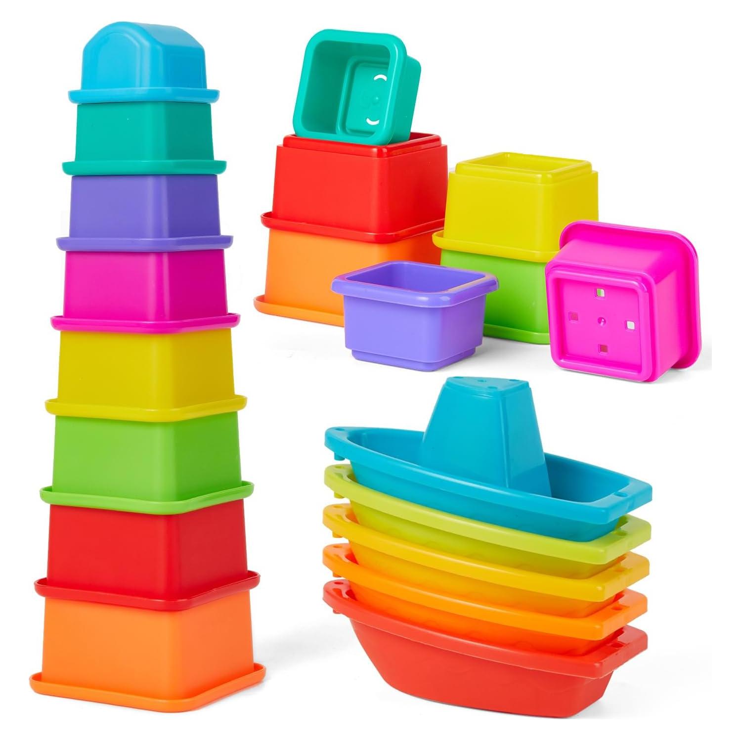 Juguetes de baño 13PCS AMCHSURI para bebés 6-15 meses