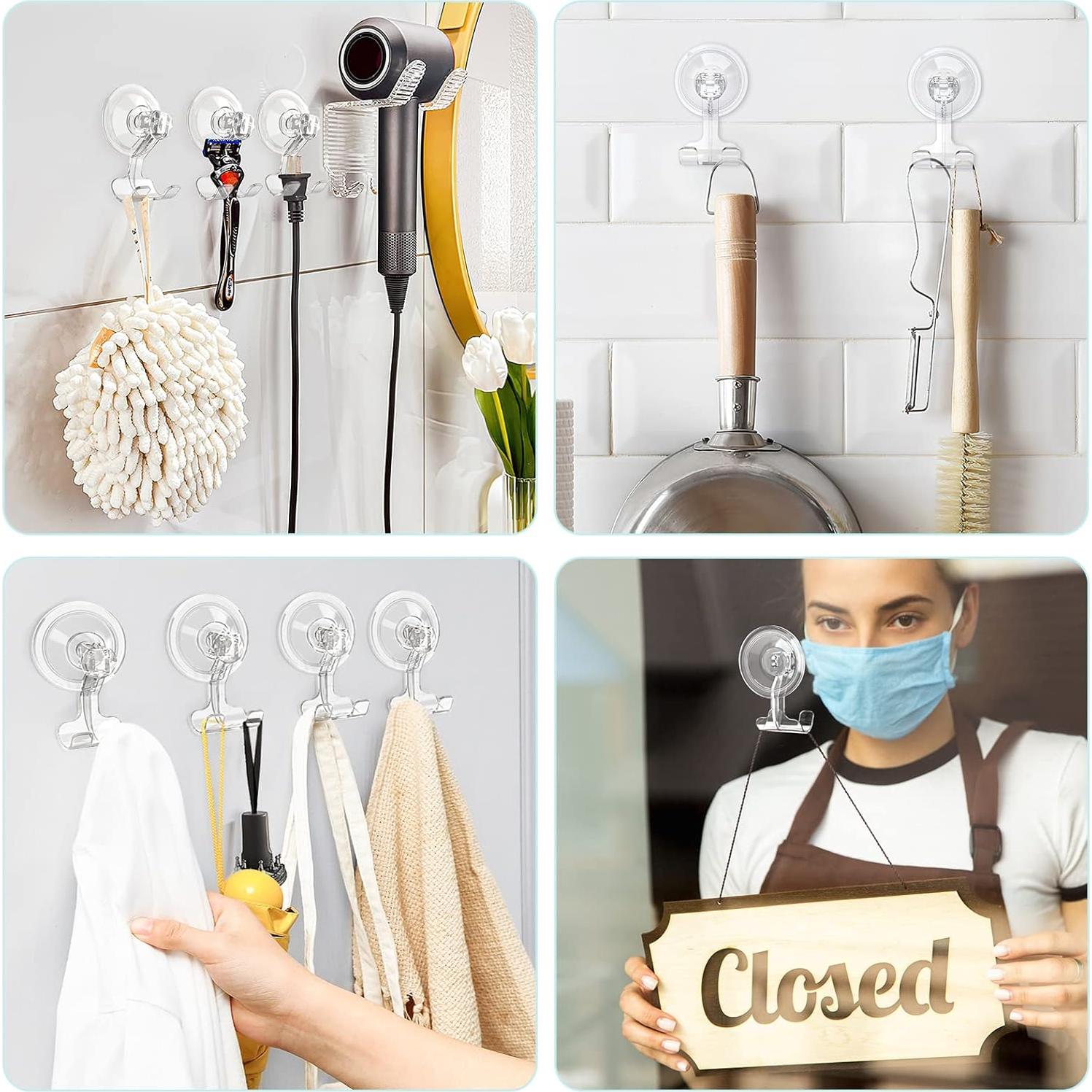 Soporte de Afeitar con Ventosa VIS'V - 2 Pcs, Transparente, Removible