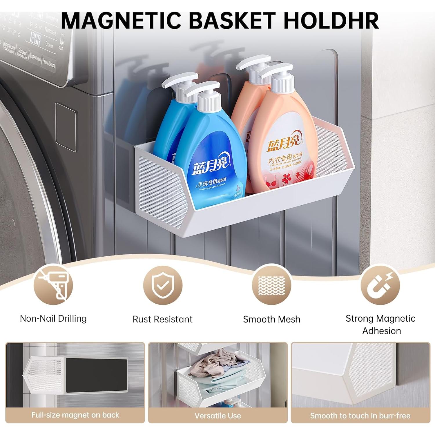 Cesta Magnética Grande WOCHUANGSI para Lavadora y Refrigerador