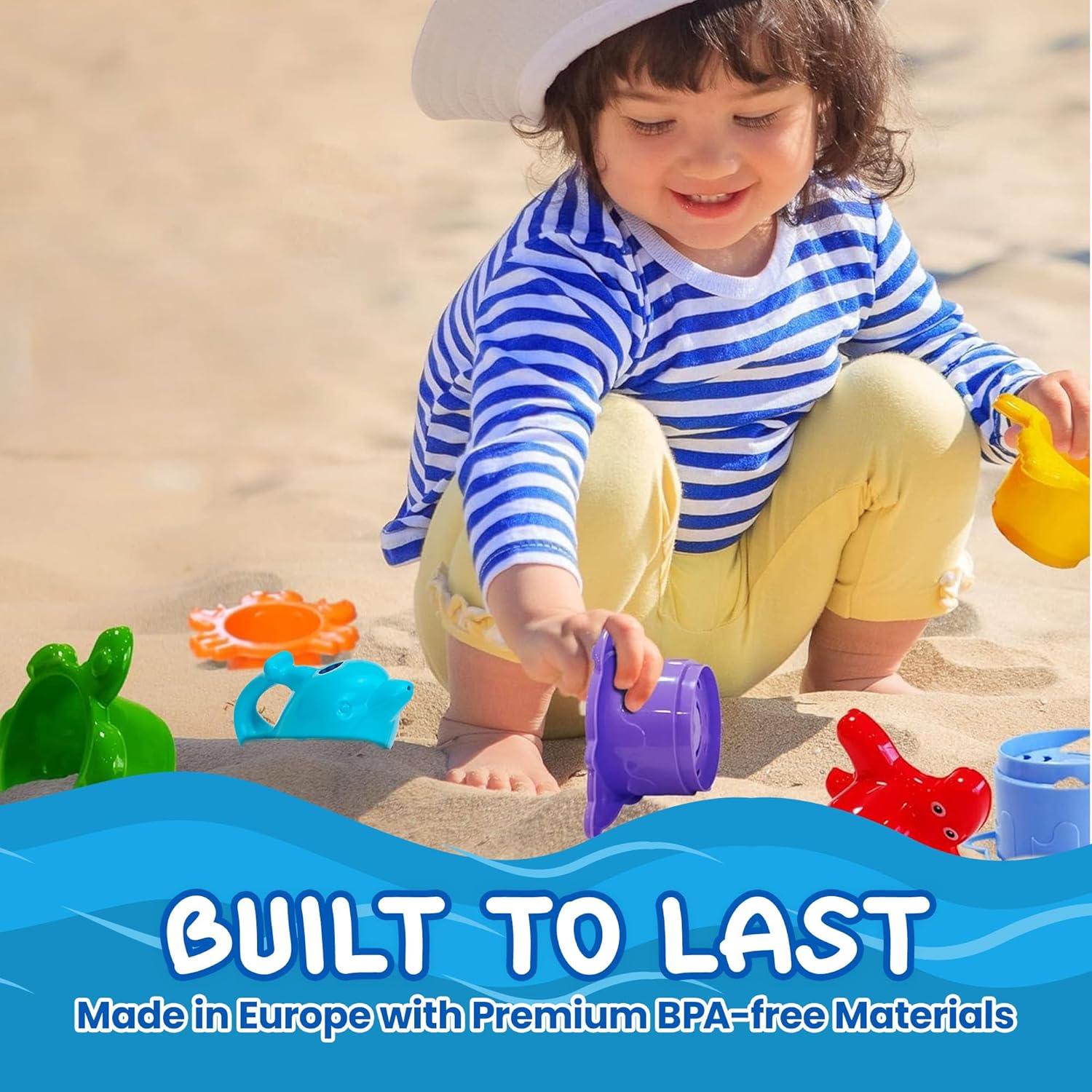 Juguetes de baño TECHNOK 12 Piezas Arcoíris para Bebés