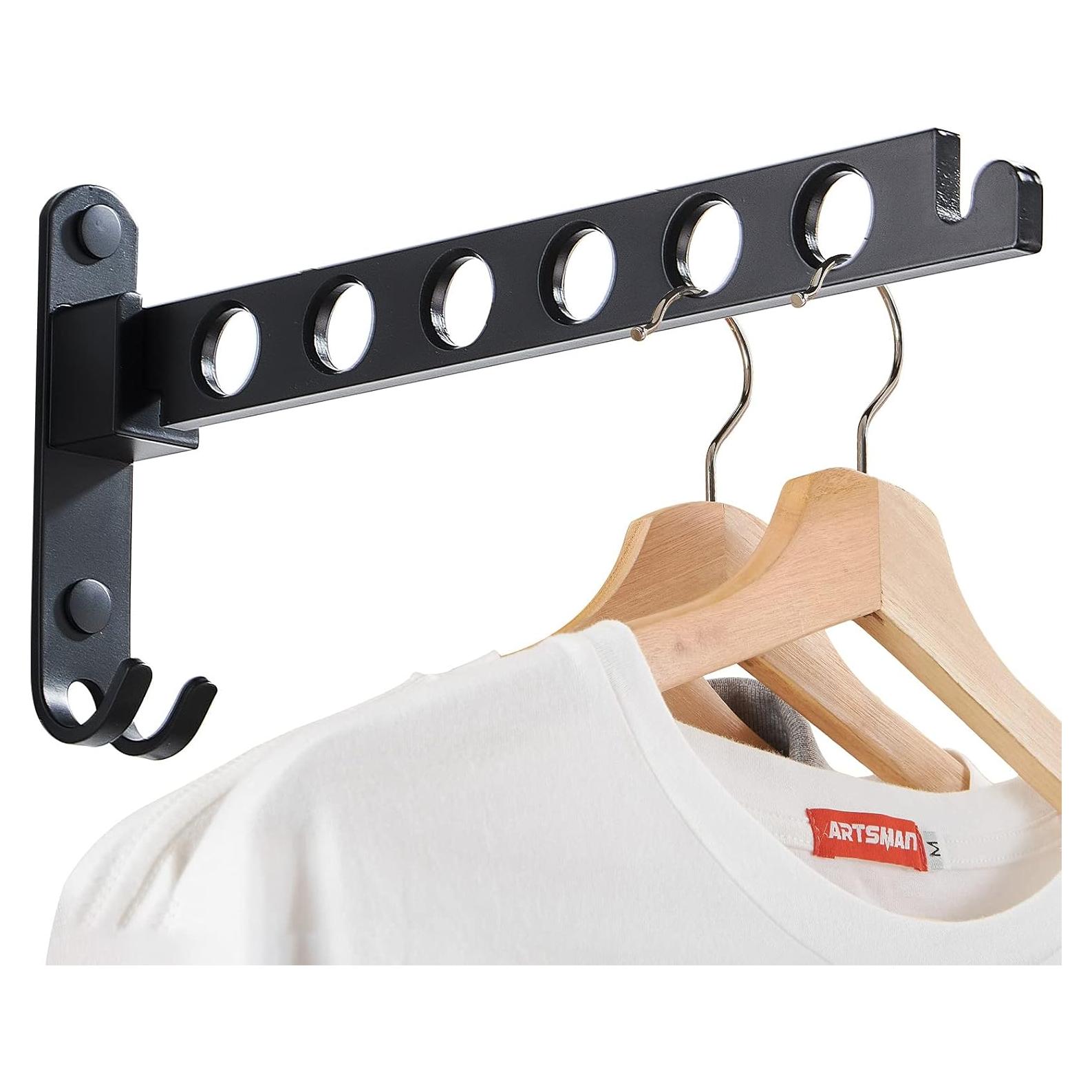 Perchero Plegable JOOM Negro Mate Soporte para Ropa