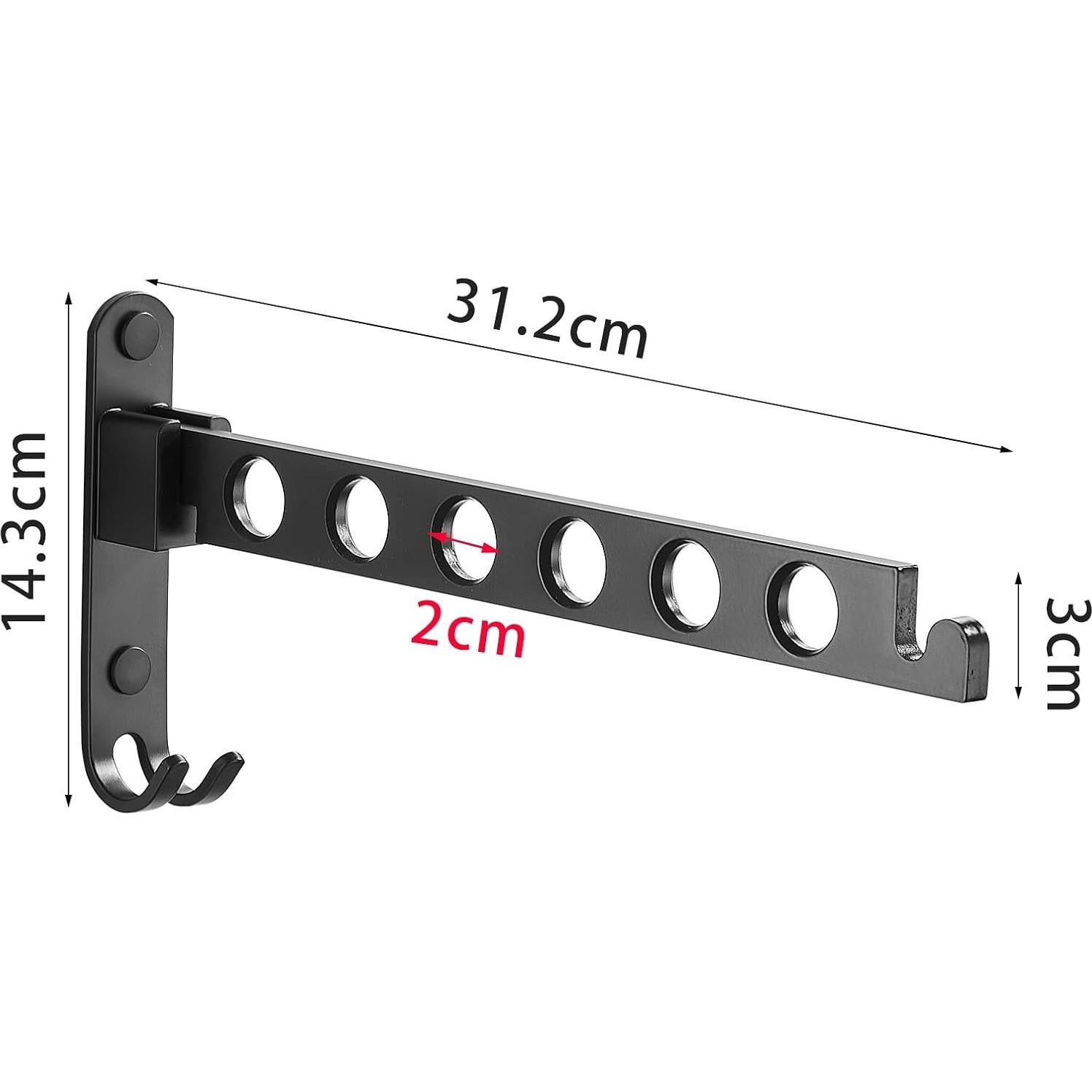 Perchero Plegable JOOM Negro Mate Soporte para Ropa