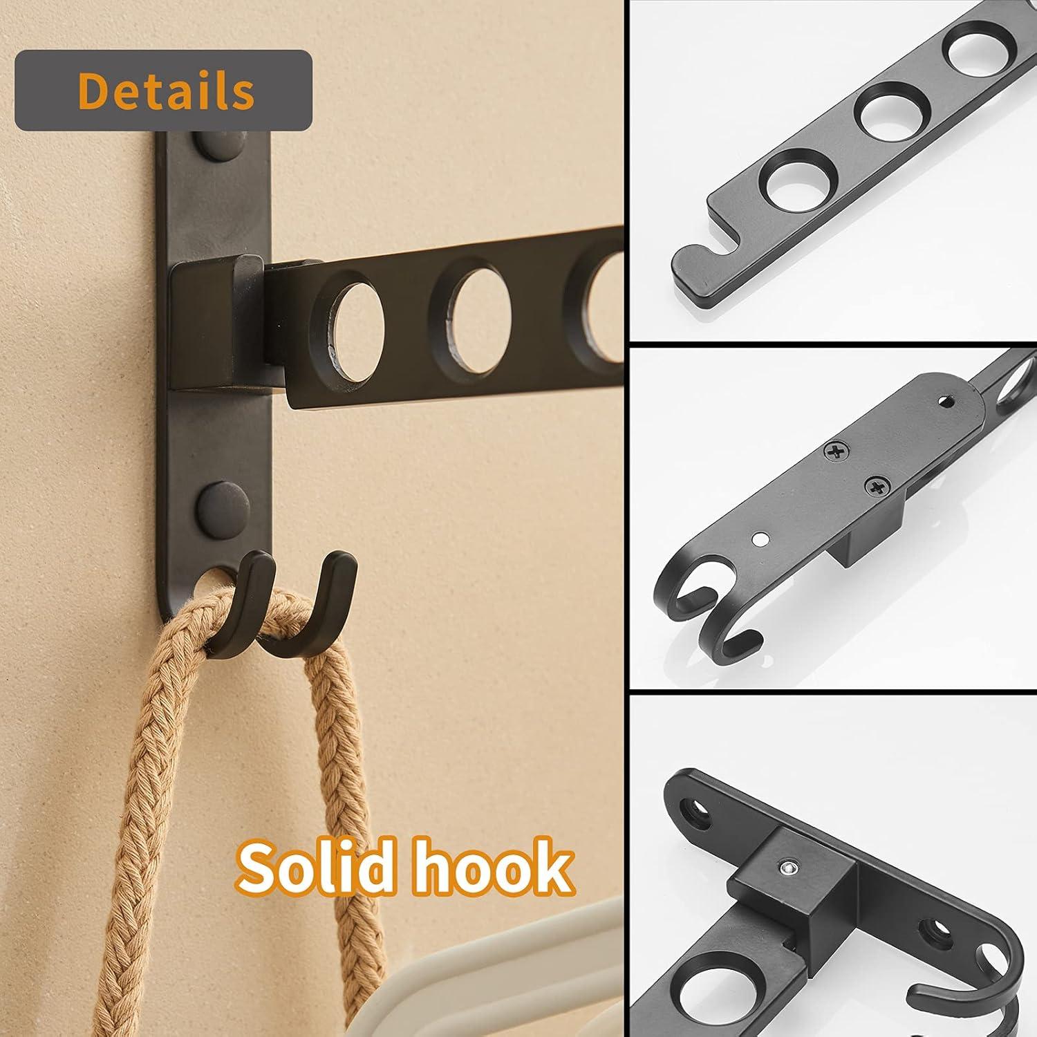 Perchero Plegable JOOM Negro Mate Soporte para Ropa