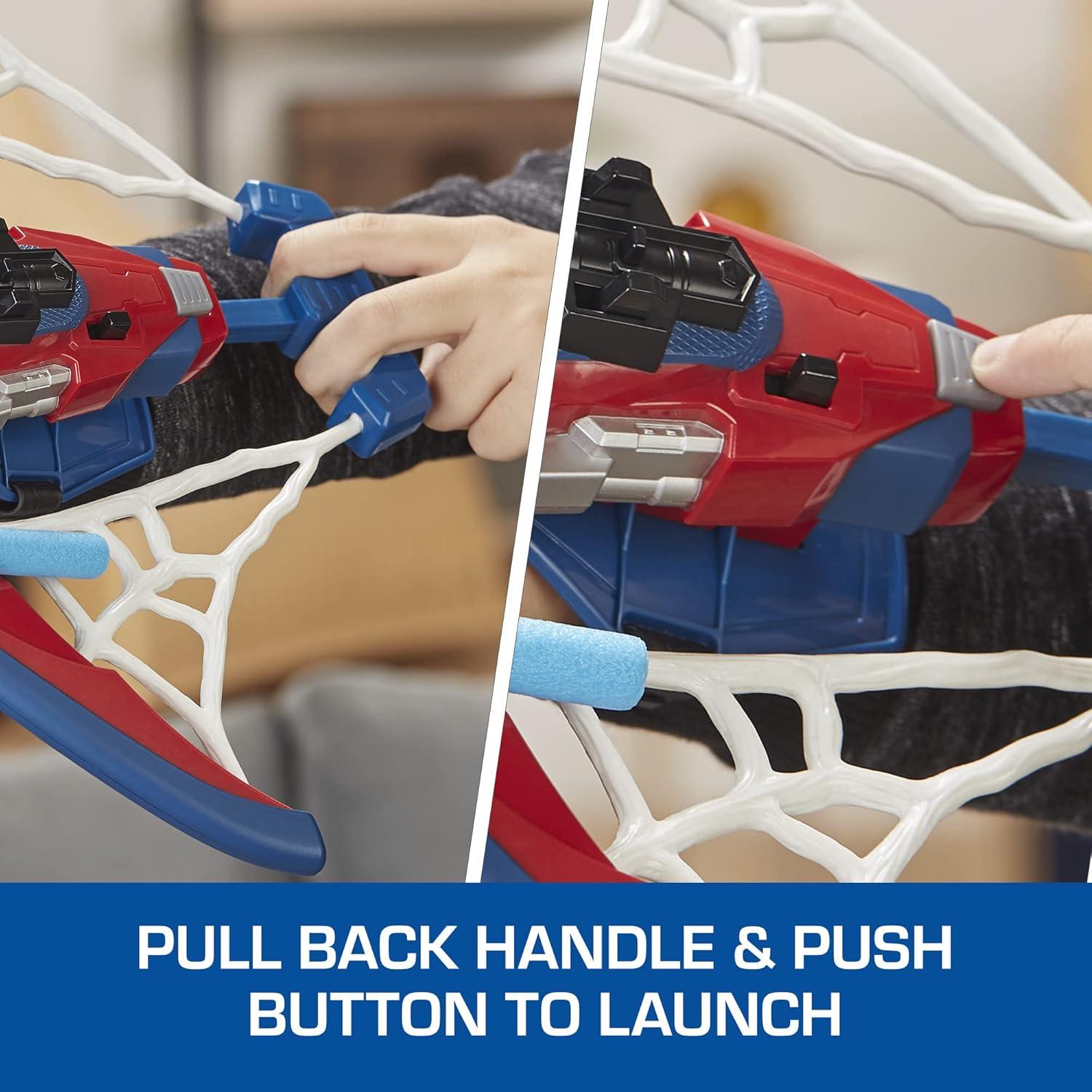 Bláster Spider-Man Web Shots Spiderbolt NERF 3 Dardos 5+ Años