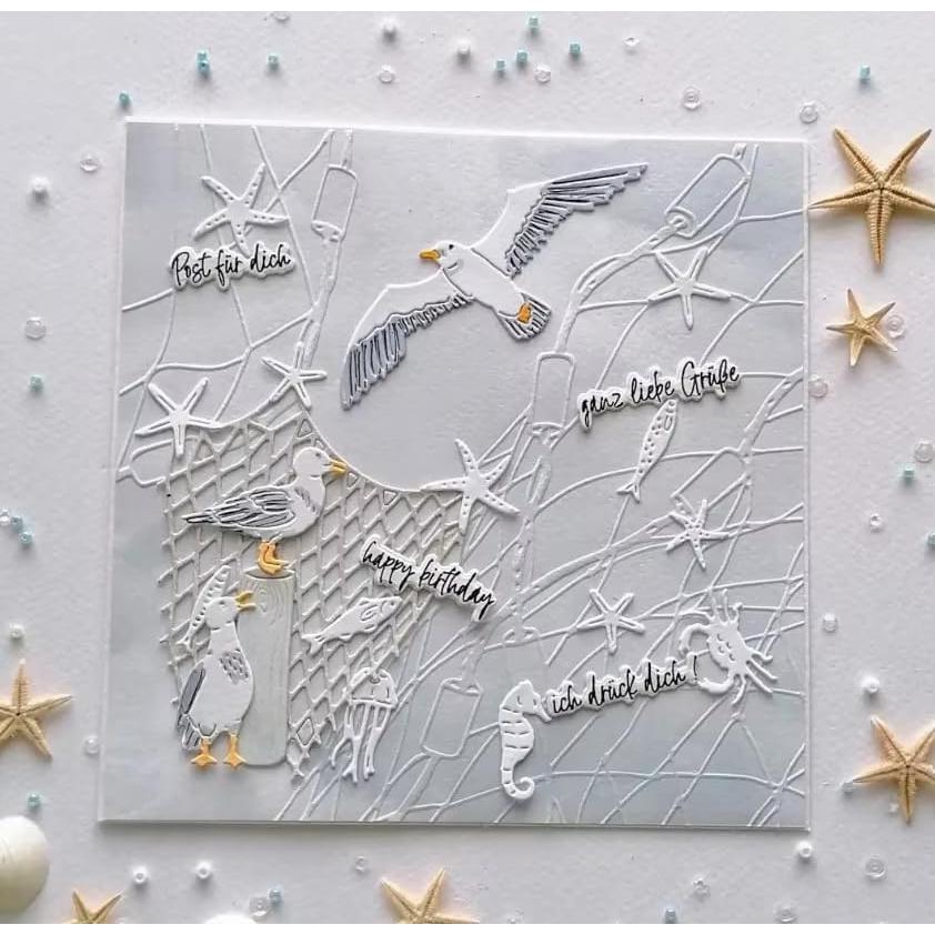 Troquel de Corte de Metal Lapoo Red de Pesca 7.62x6.86cm