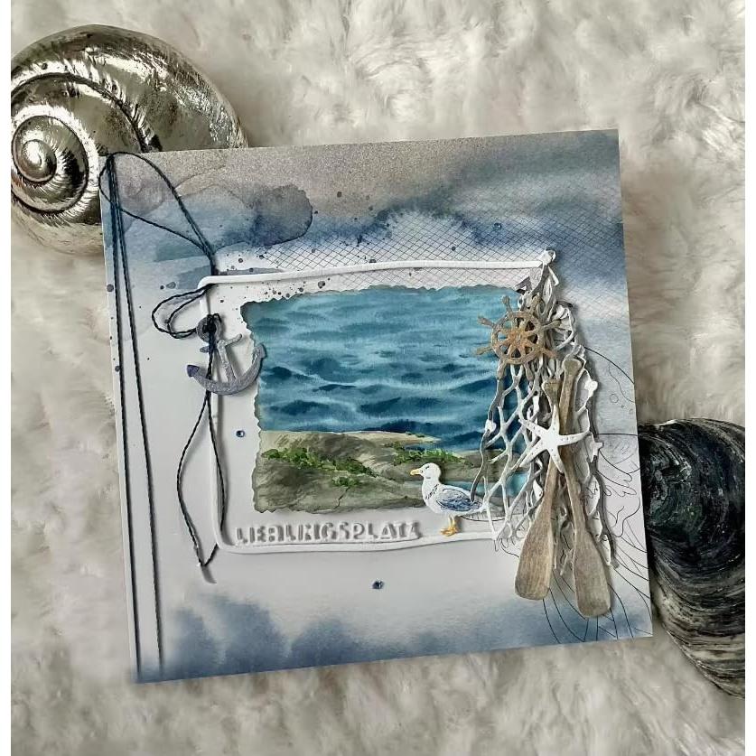 Troquel de Corte de Metal Lapoo Red de Pesca 7.62x6.86cm