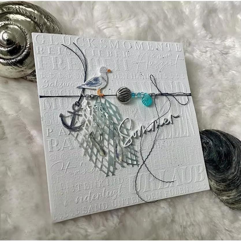 Troquel de Corte de Metal Lapoo Red de Pesca 7.62x6.86cm