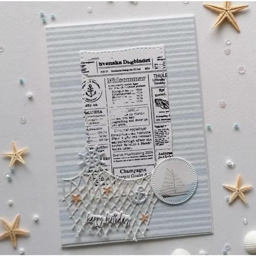 Troquel de Corte de Metal Lapoo Red de Pesca 7.62x6.86cm