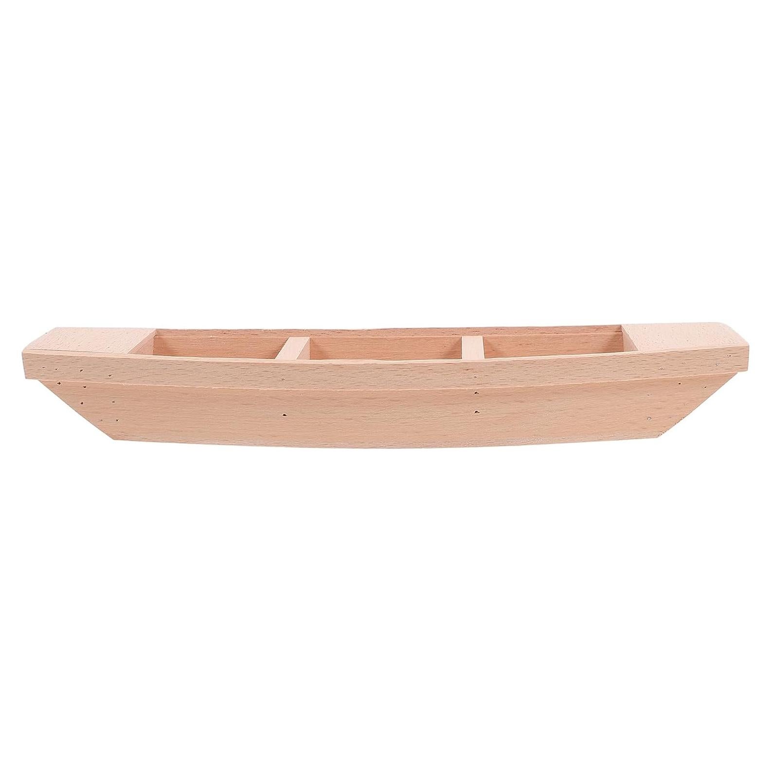 Modelo de barco de madera TOYANDONA 20x5.5x3cm para niños