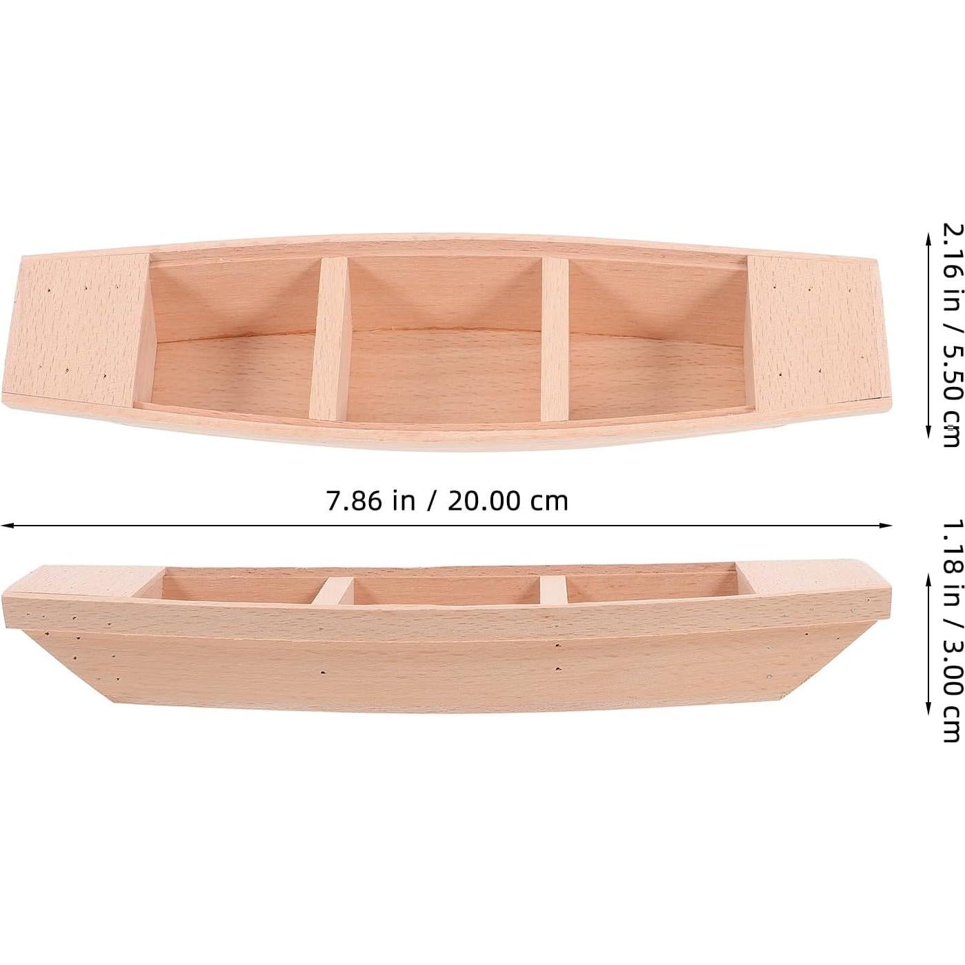Modelo de barco de madera TOYANDONA 20x5.5x3cm para niños