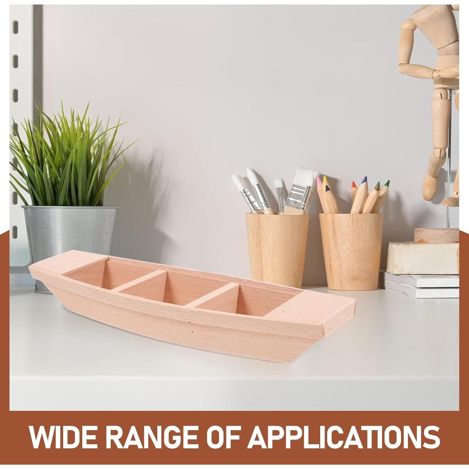 Modelo de barco de madera TOYANDONA 20x5.5x3cm para niños