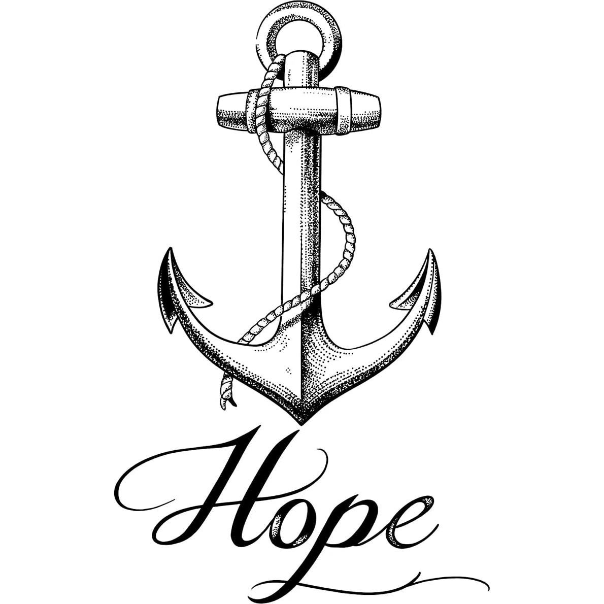 Tatuajes Temporales 5X2Y Ancla, Impermeables, Realistas