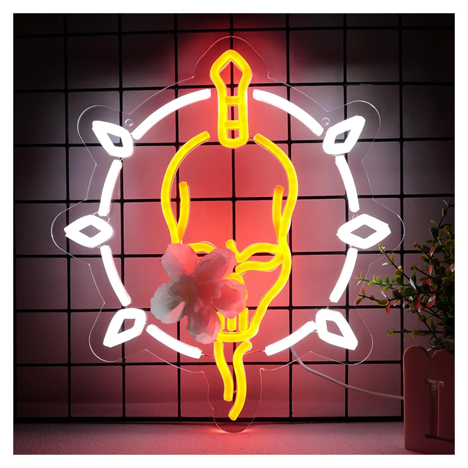 Luz de Neón LED Necromante 31x34.8cm para Sala de Juegos