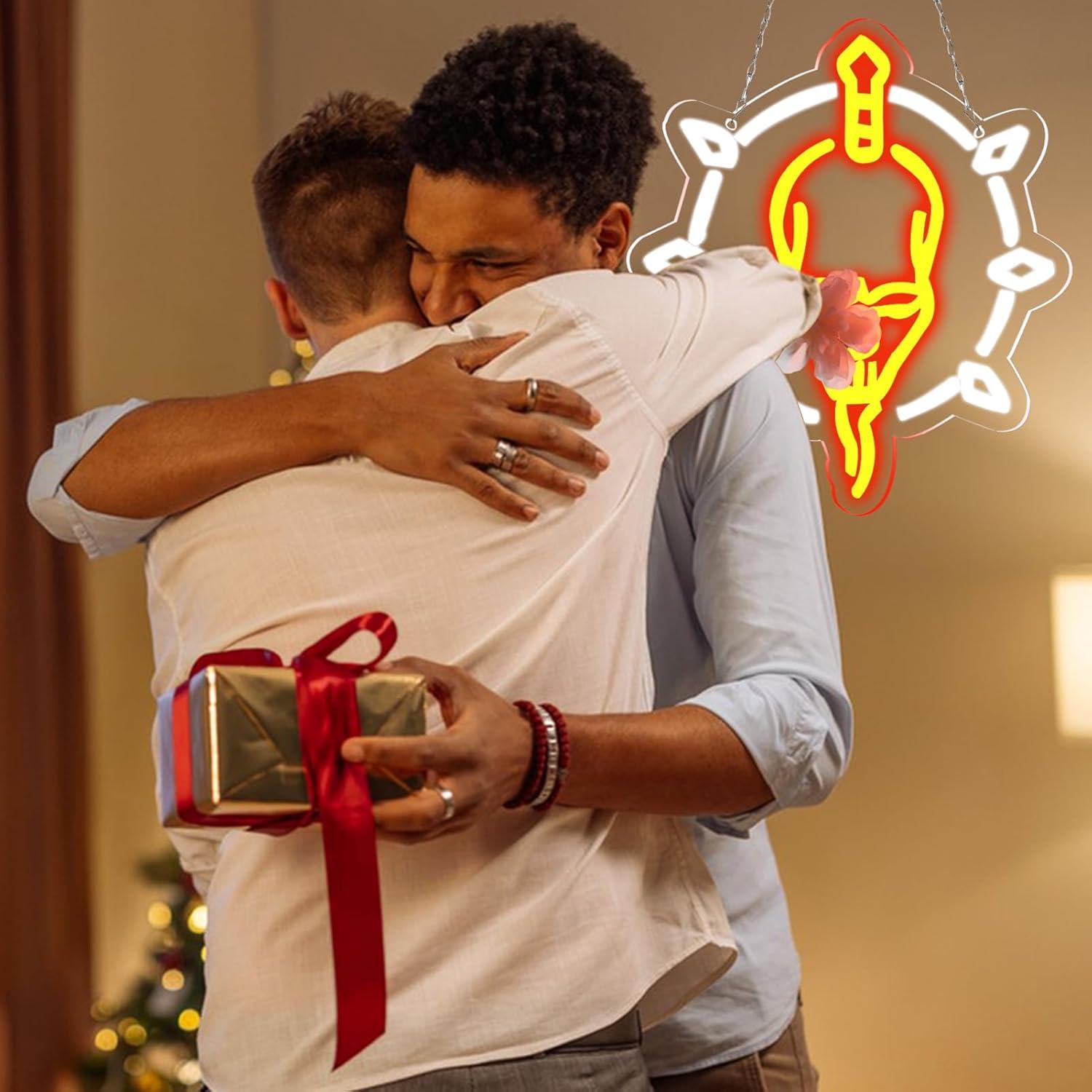 Luz de Neón LED Necromante 31x34.8cm para Sala de Juegos