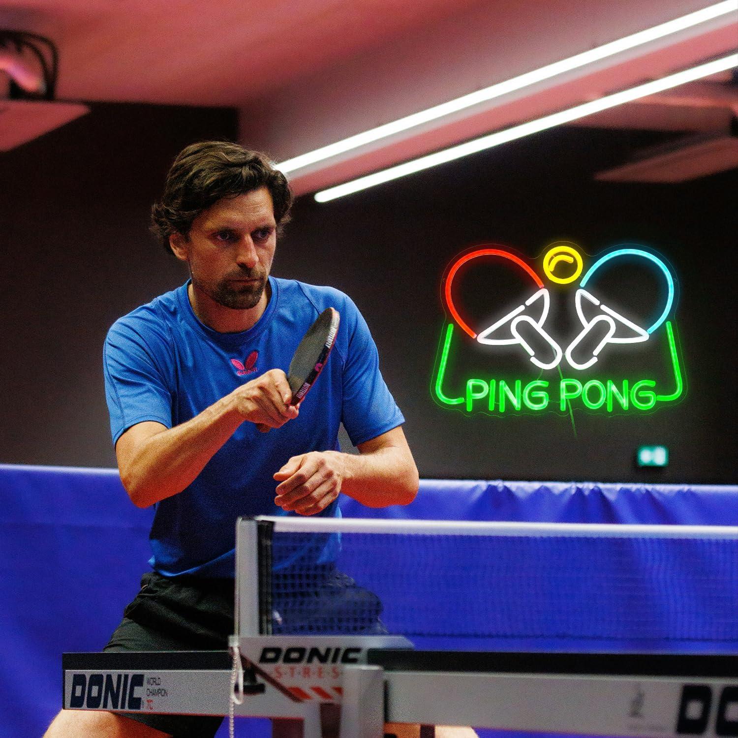 Luz de Neón LED Ping Pong LIUOZHTEA 42x29 cm Regulable USB