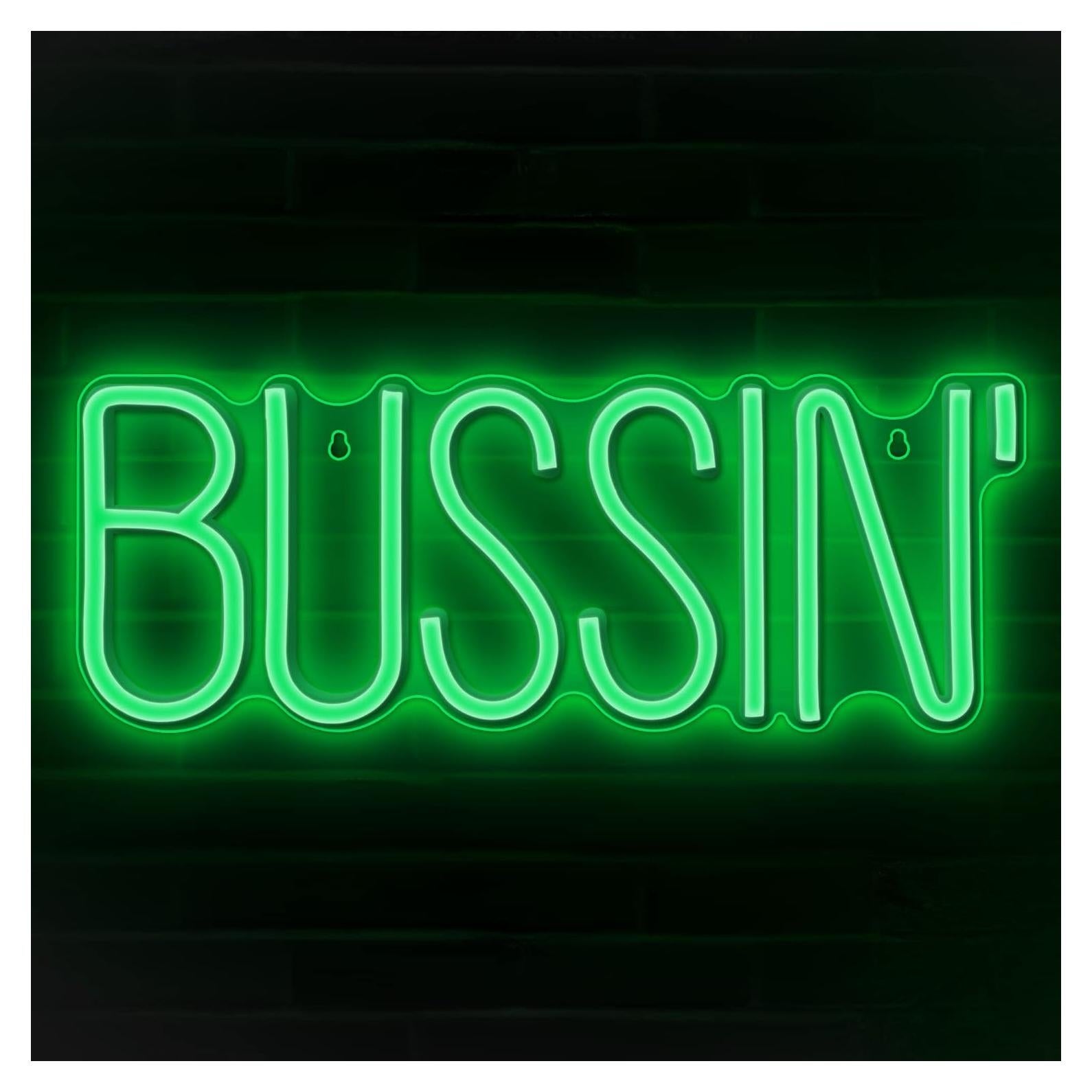 Señal Neon Led Bussin Lumoonosity 42.9x16.5cm Verde
