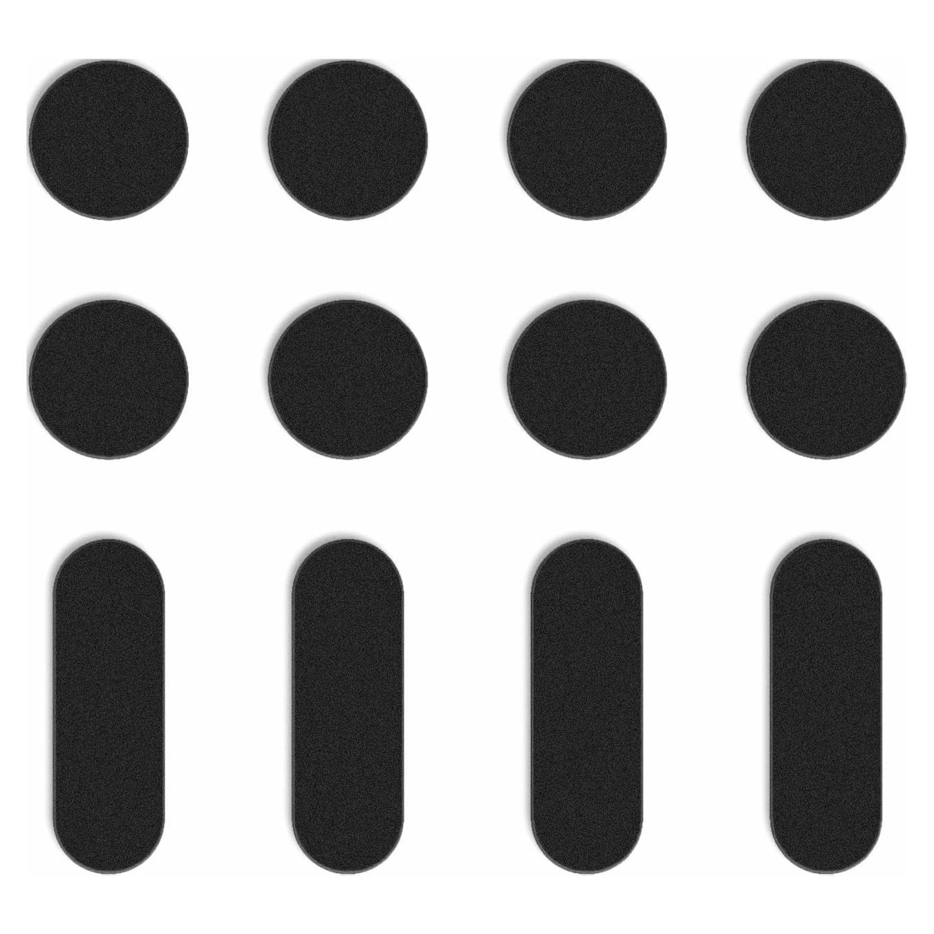 Cubierta de Webcam JiSiTeCai - Protección Privacidad 12 pcs Negro