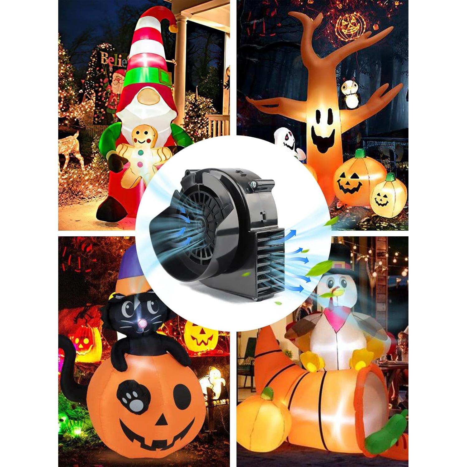 Ventilador de Aire Inflable Kalolary 12V 1A con 3 Luces LED