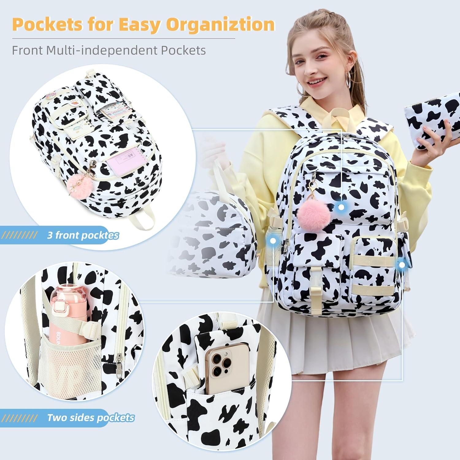 Set de Mochilas Hidds para Niñas 3 PCS con Caja de Almuerzo