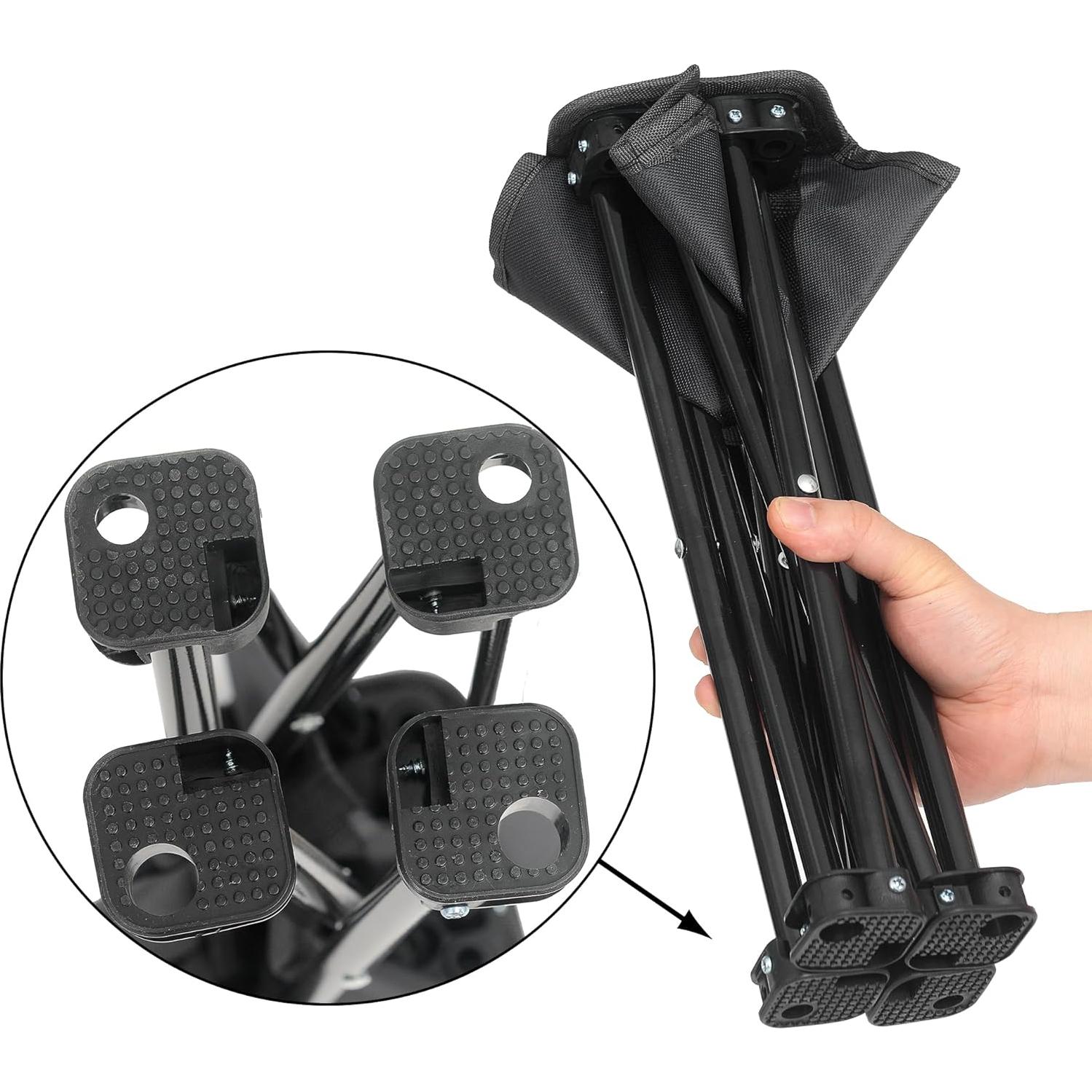 Silla de Camping Plegable Wind Tour Negra 0.68 kg 30x30x30 cm