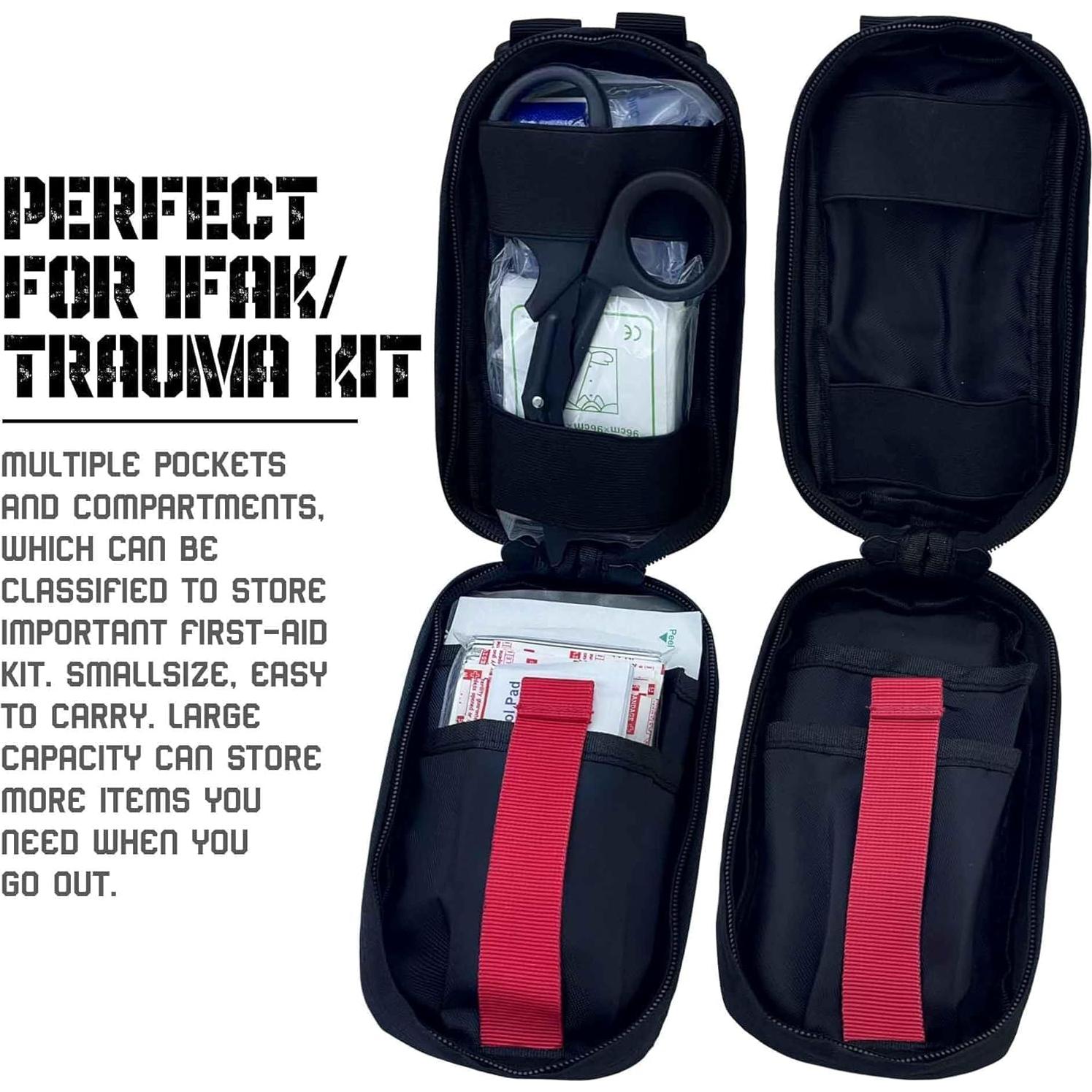 Kit de Trauma IFAK VIIDOO Negro - Primeros Auxilios Táctico Molle