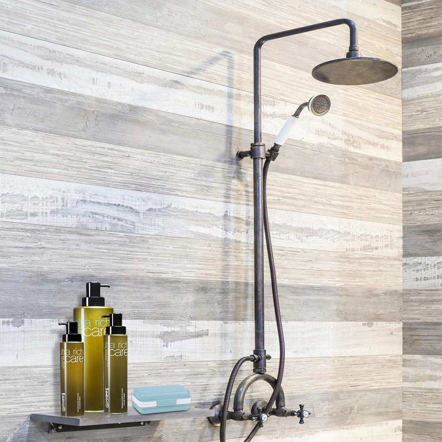 Plato de Jabón Quatish Azul para Ducha y Viaje, A Prueba de Fugas