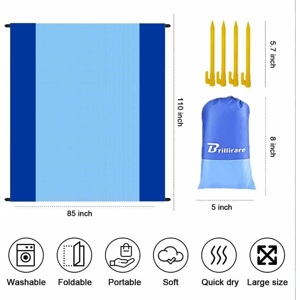 Manta de Playa Sandfree BRILLIRARE 279x215 cm Impermeable