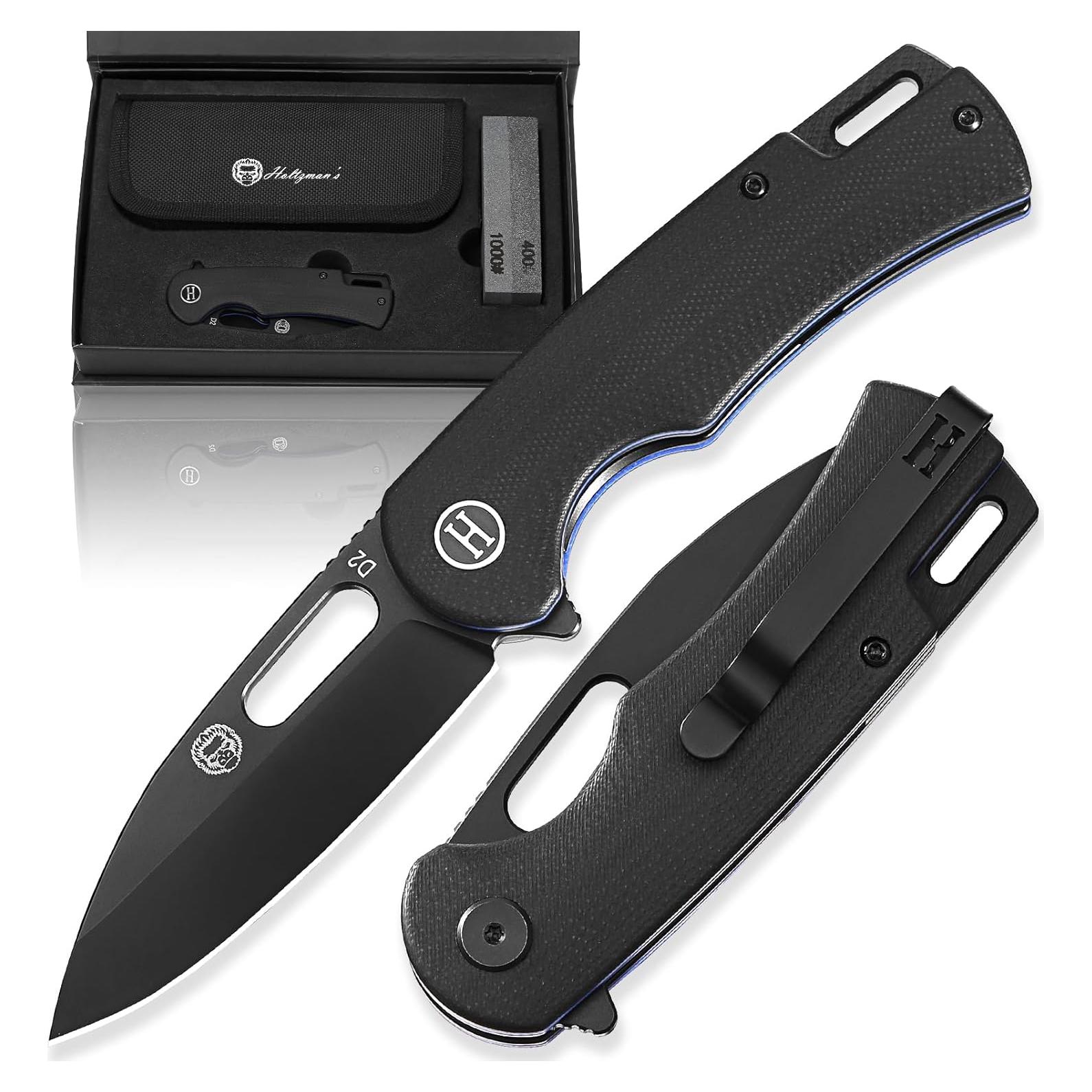 Cuchillo de bolsillo plegable Holtzman Supervivencia G10 17.78cm