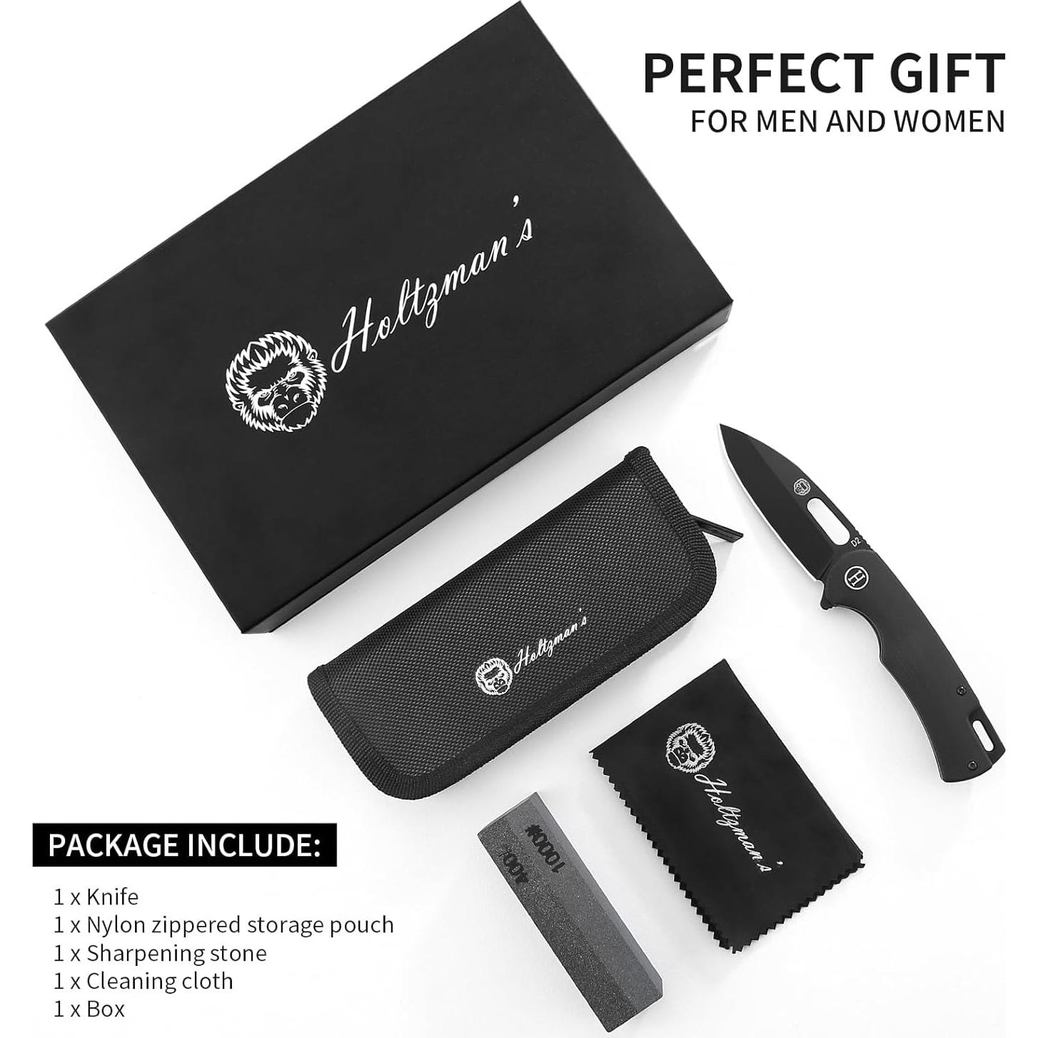 Cuchillo de bolsillo plegable Holtzman Supervivencia G10 17.78cm