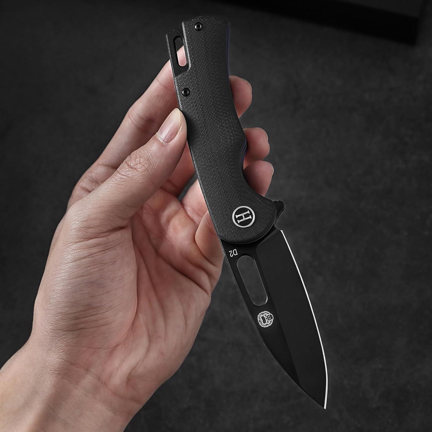 Cuchillo de bolsillo plegable Holtzman Supervivencia G10 17.78cm