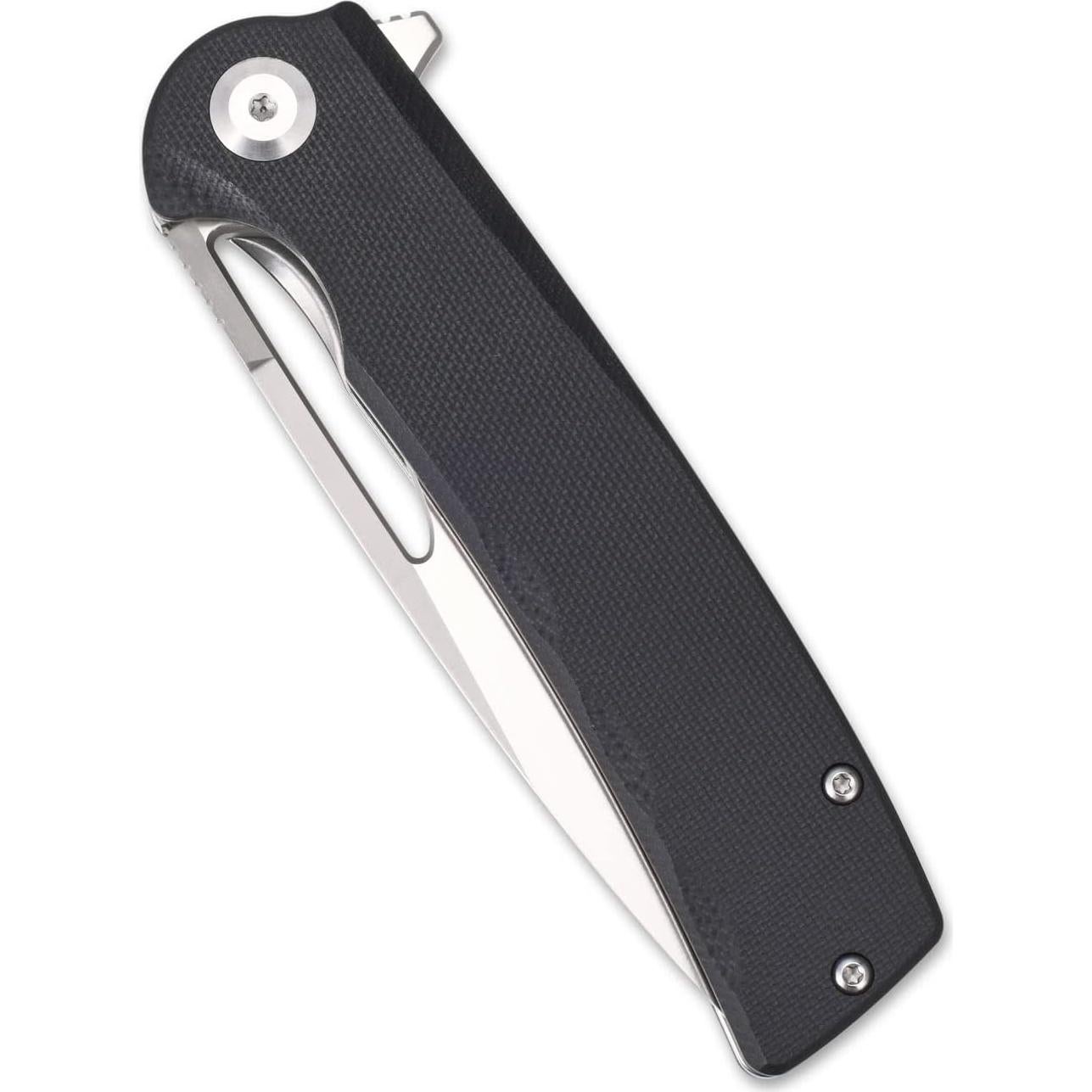 Cuchillo Plegable Sitivien ST126 Negro, Hoja D2 9 cm, Mango G10