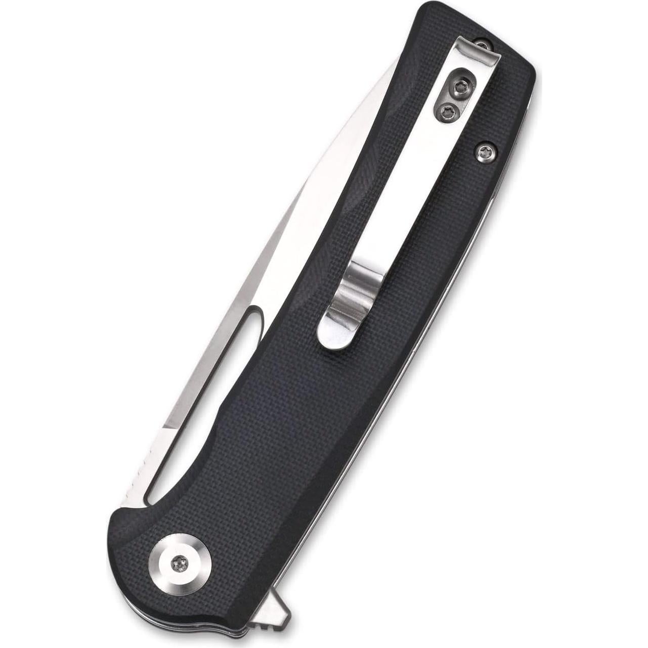 Cuchillo Plegable Sitivien ST126 Negro, Hoja D2 9 cm, Mango G10