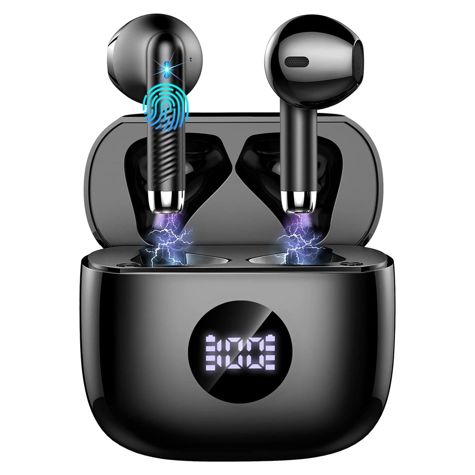 Auriculares Inalámbricos Jxrev J53 Bluetooth 5.4 con Estuche LED