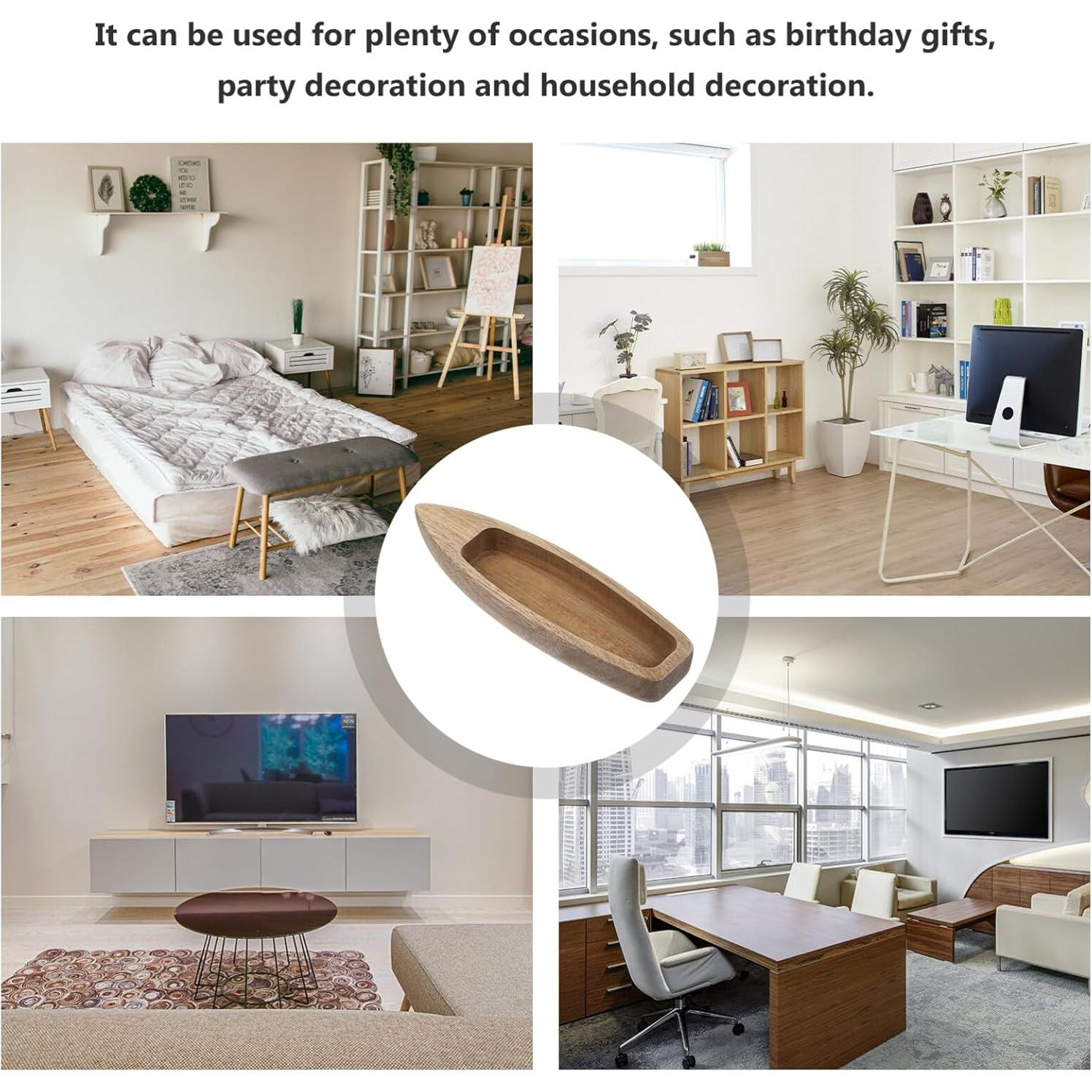 Barco de Madera Operitacx Adorno de Escritorio DIY 14.76 cm