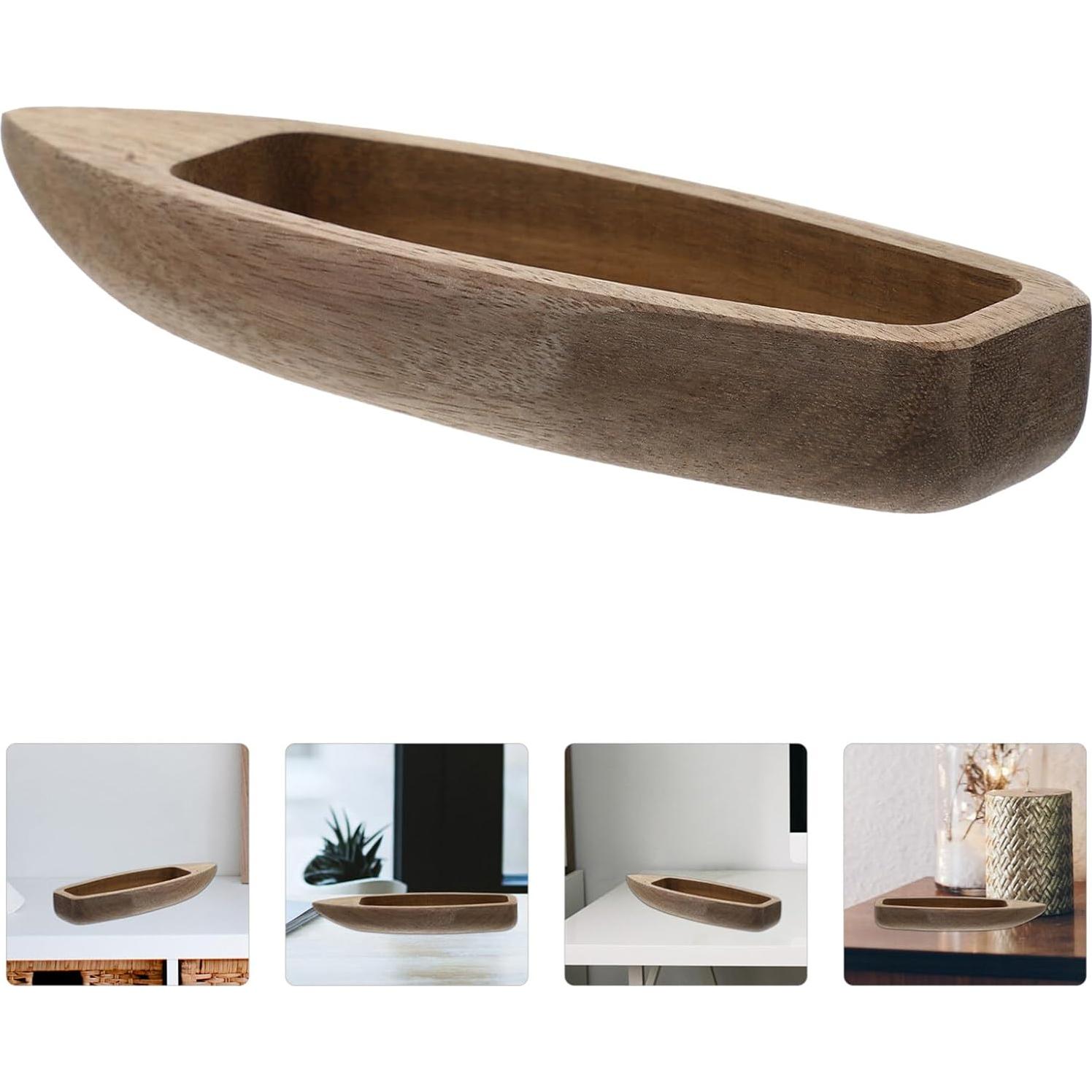Barco de Madera Operitacx Adorno de Escritorio DIY 14.76 cm