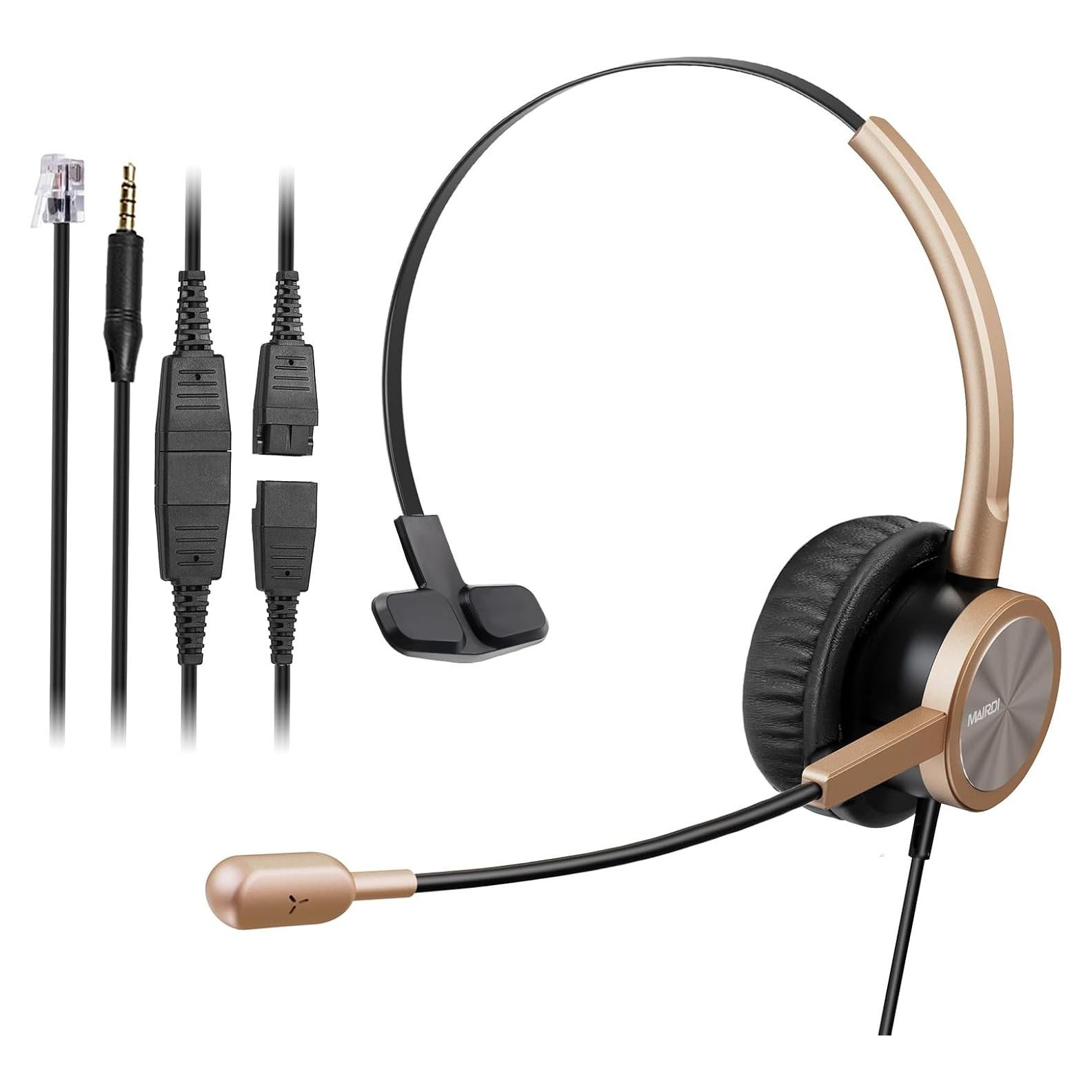 Auricular de Teléfono MAIRDI con RJ9 y Jack 3.5mm - Sonido HD