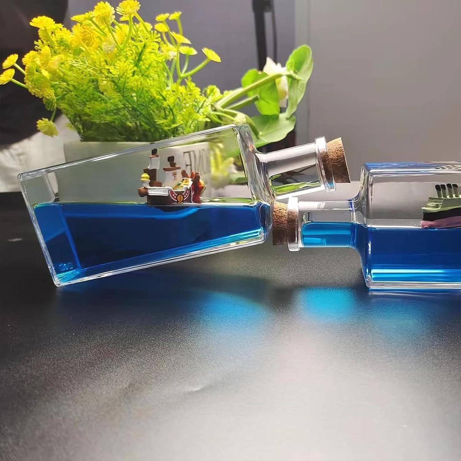 Botella de Deriva Barco Crucero Chilifuli Azul 5,58x6,86cm