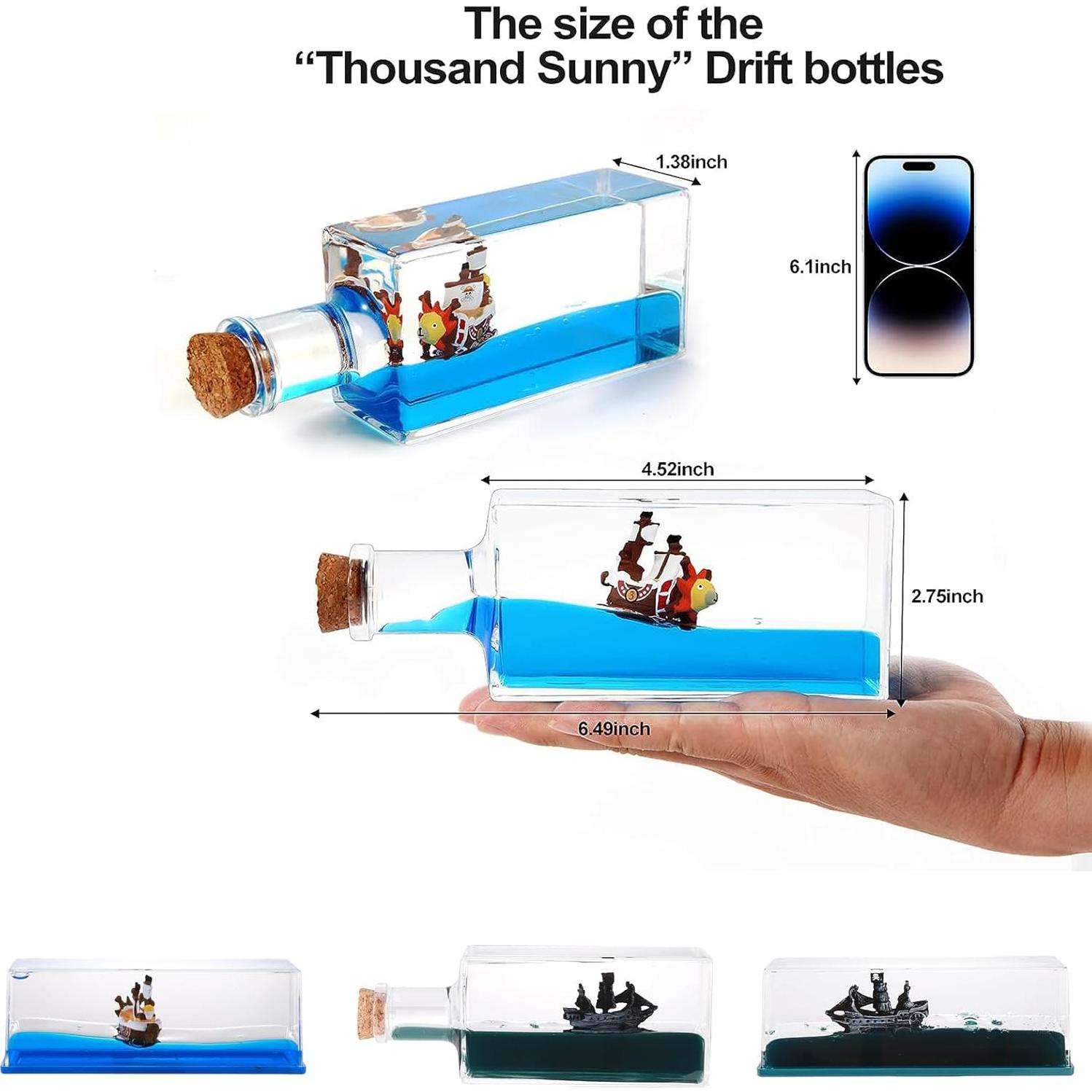 Botella de Deriva Barco Crucero Chilifuli Azul 5,58x6,86cm