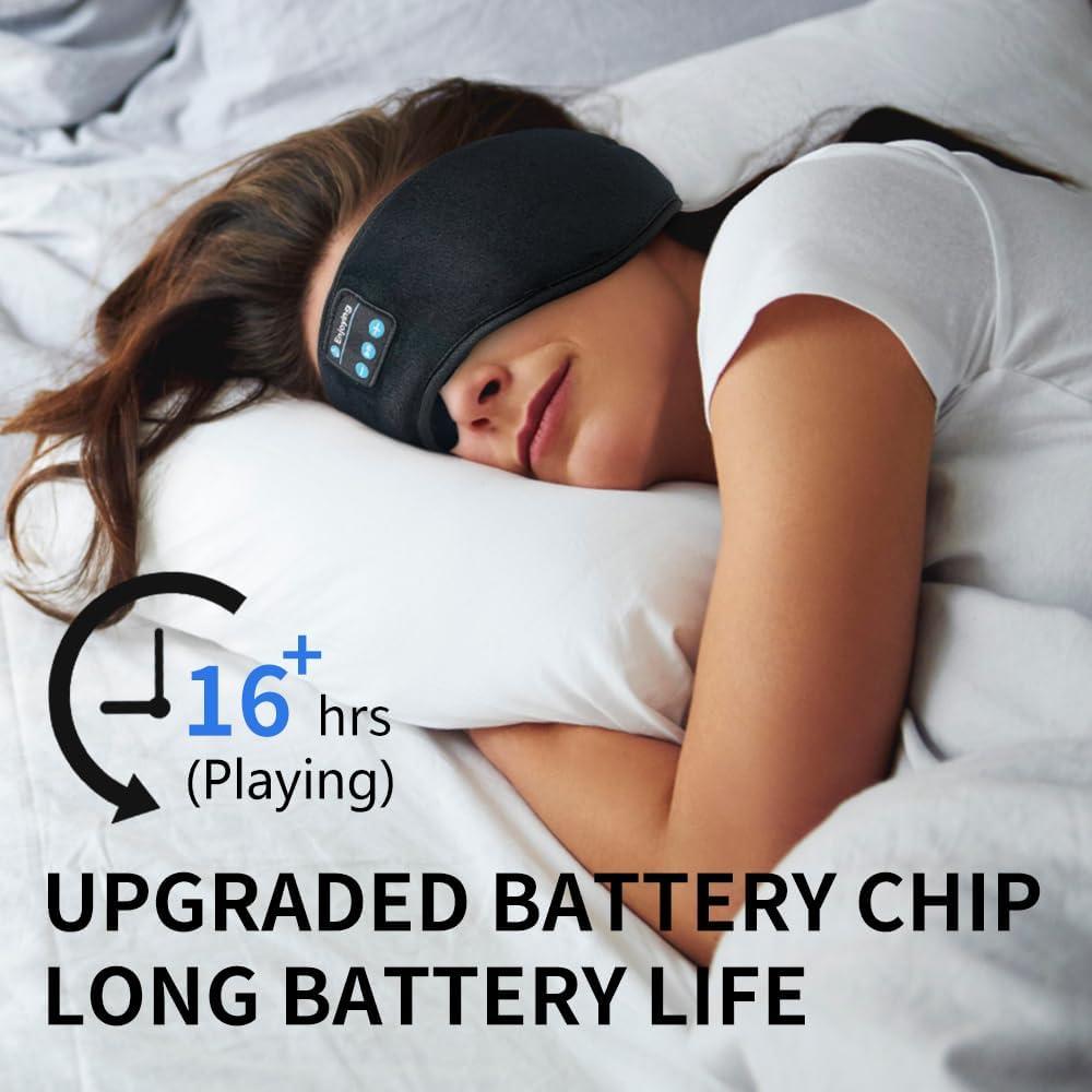 Máscara de Sueño Inalámbrica SYPVRY con Auriculares Bluetooth 5.2