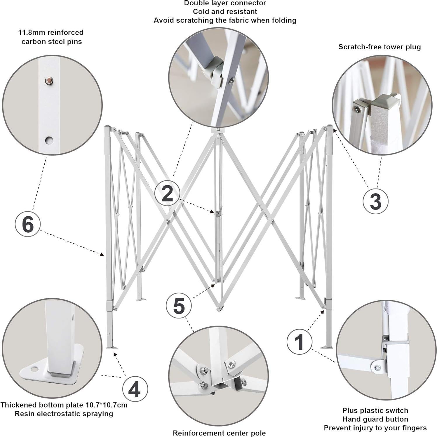 Tienda Plegable 10x10 AMERICAN PHOENIX Marrón Resistente