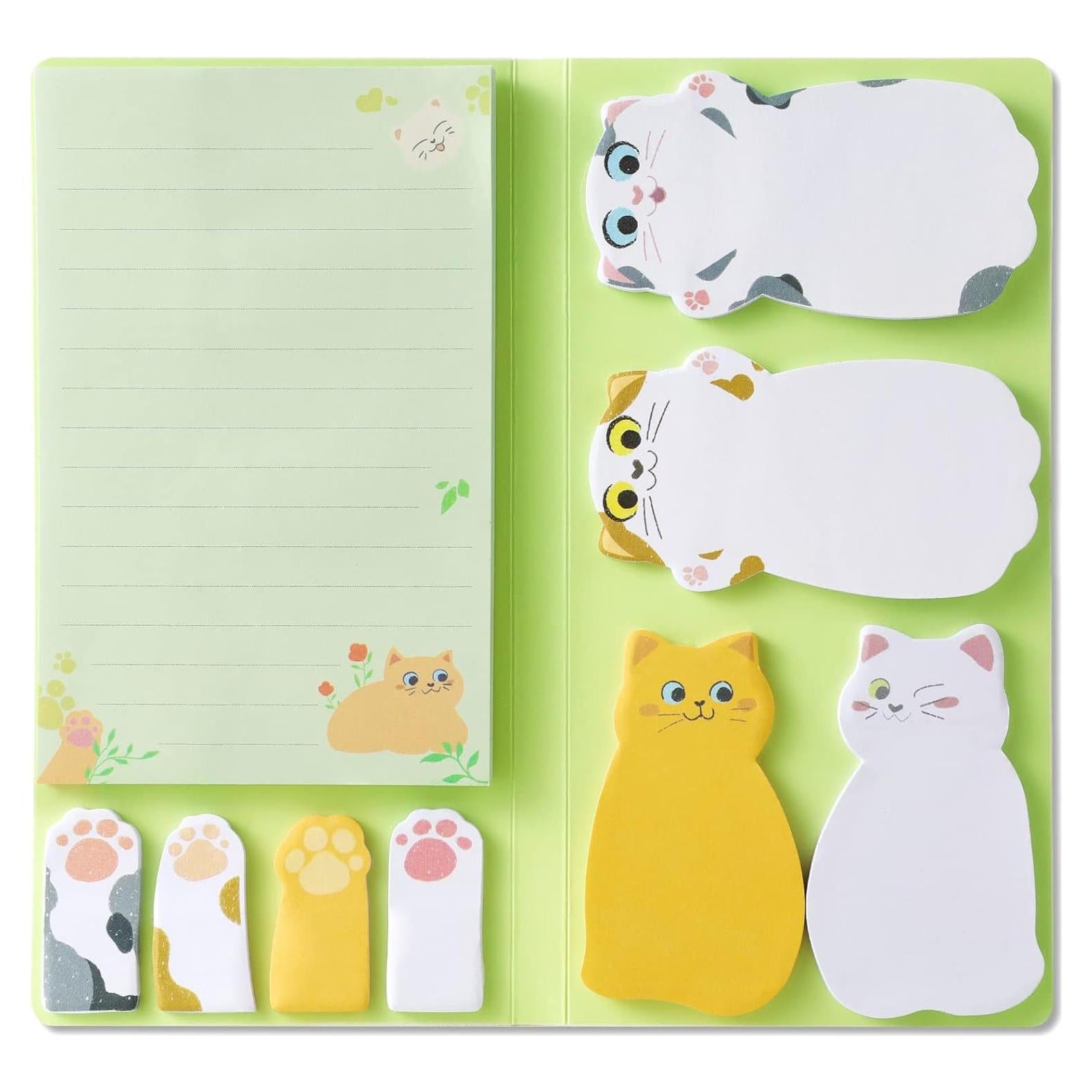 Conjunto de Notas Adhesivas Hommie Gato Verde 300 Hojas
