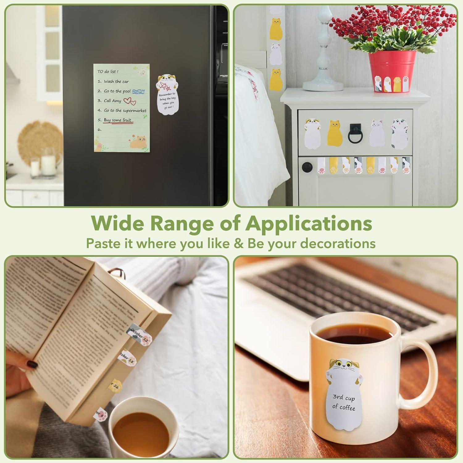 Conjunto de Notas Adhesivas Hommie Gato Verde 300 Hojas