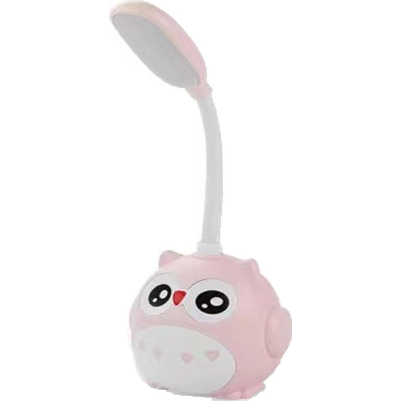 Lámpara de Escritorio LED Genyerl Búho Rosa Plegable USB