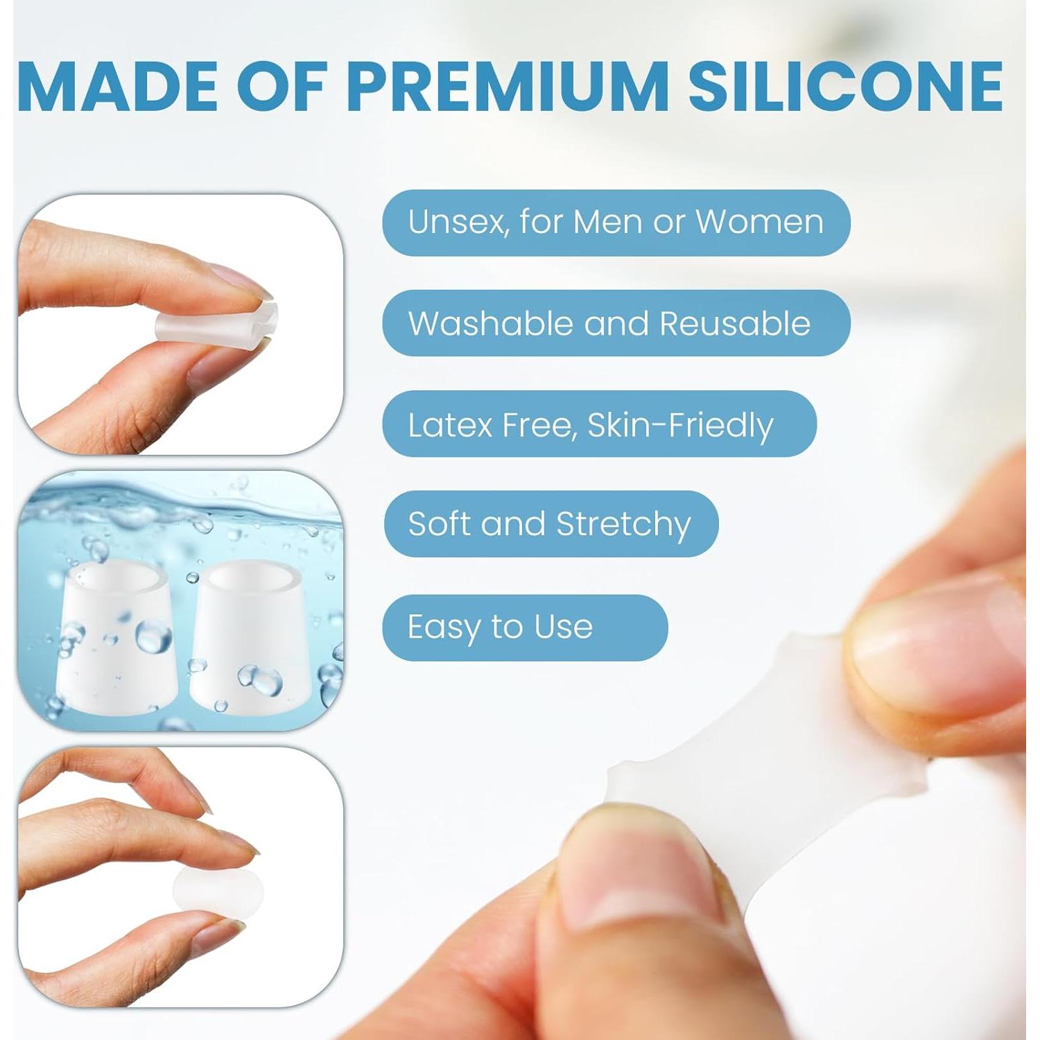 Fundas Transparentes para Dedo Meñique JKcare - 12 Almohadillas de Silicona