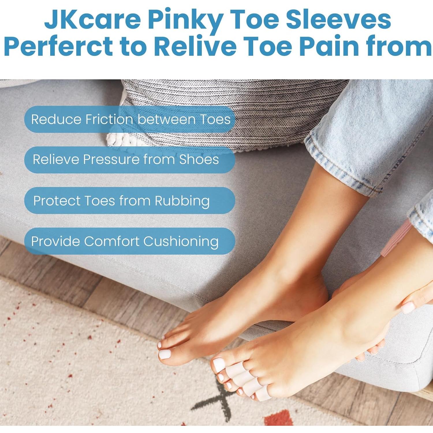 Fundas Transparentes para Dedo Meñique JKcare - 12 Almohadillas de Silicona