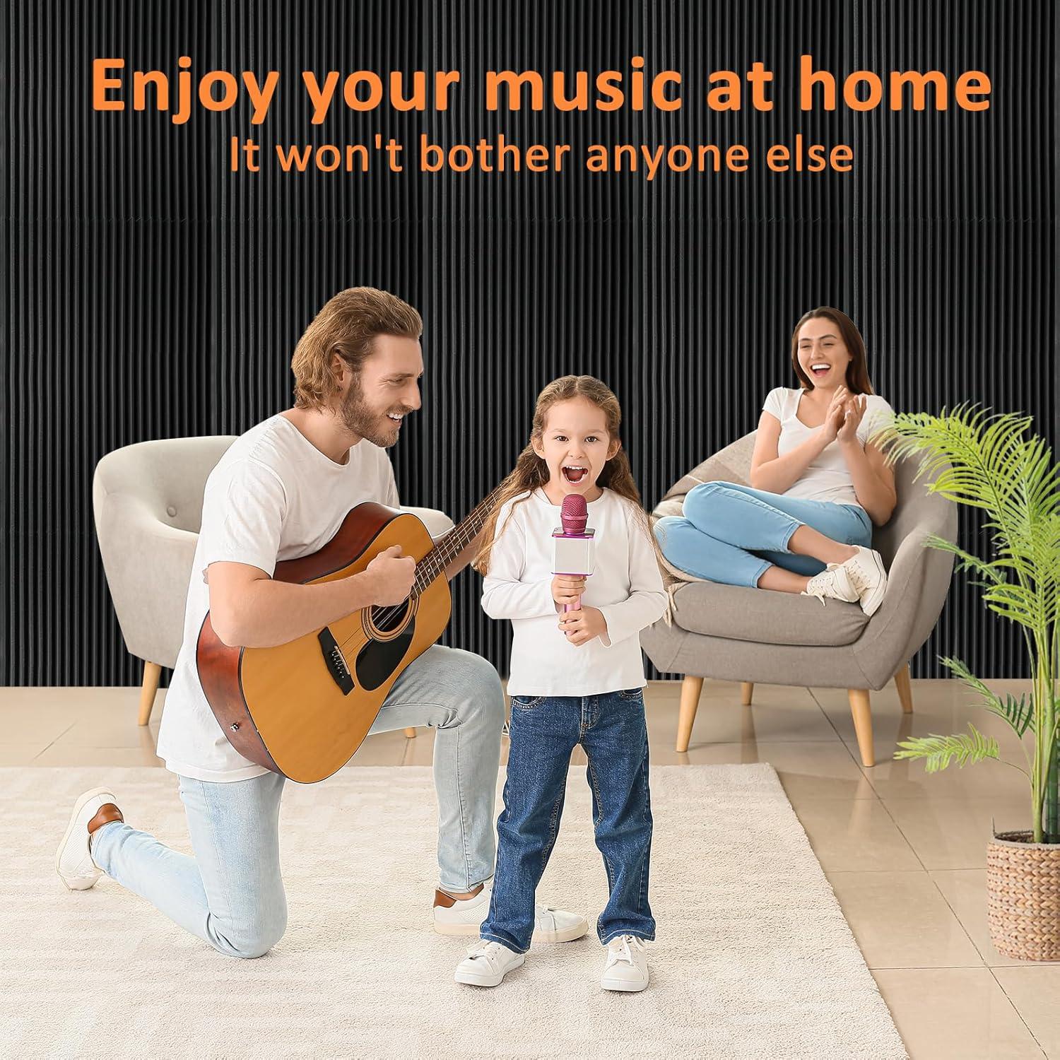 Paquete de 2 Paneles Acústicos Absorbentes 121.9x61.0 cm Negro