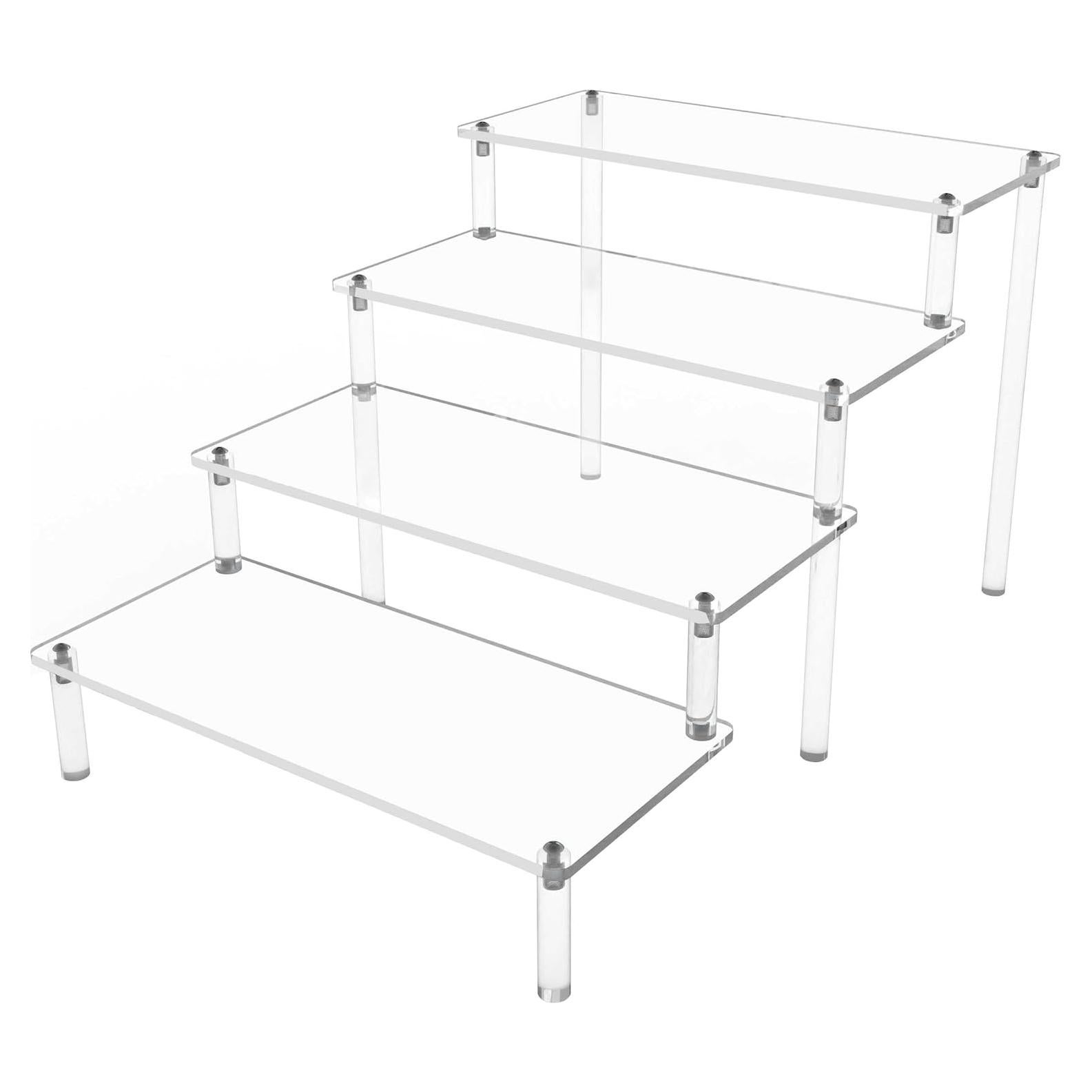 Soporte Acrílico para Exhibición Hmdivor 4 Niveles 25 cm