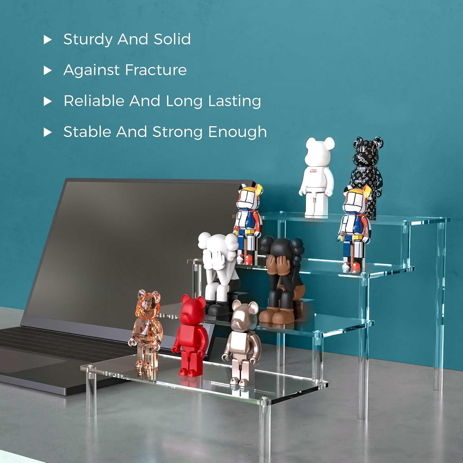 Soporte Acrílico para Exhibición Hmdivor 4 Niveles 25 cm